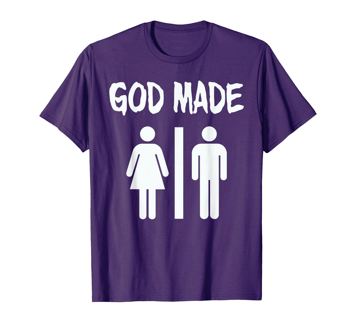 God Made Men Women Funny Christian T-Shirt