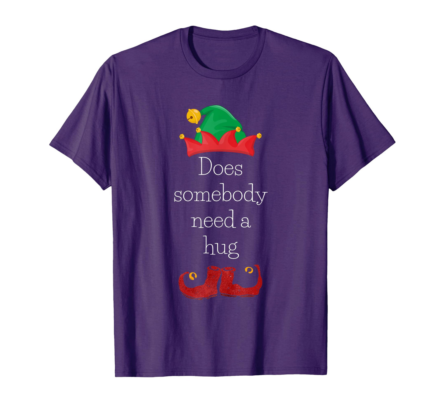Does somebody need a hug cute Elf Christmas Holidays Funny T-Shirt