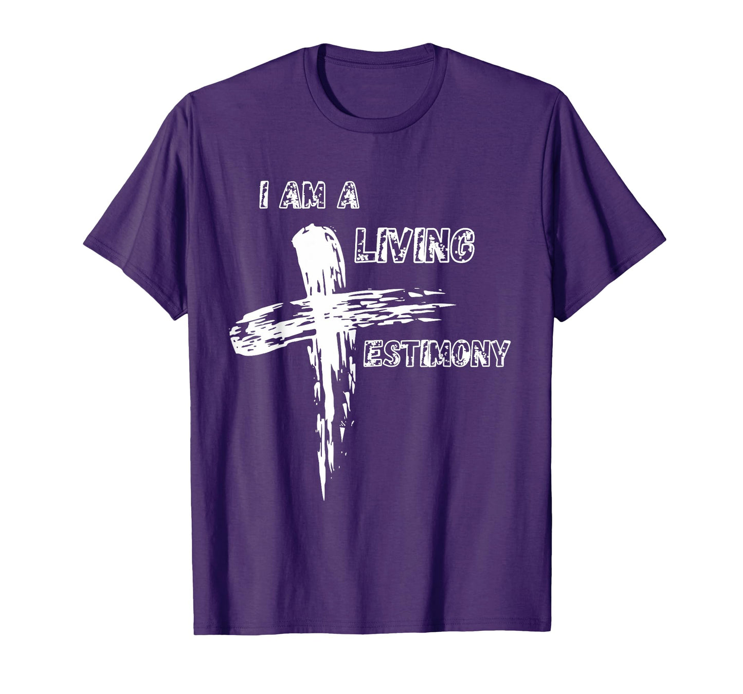 Christian Cross of Jesus I Am A Living Testimony Graphic T-Shirt
