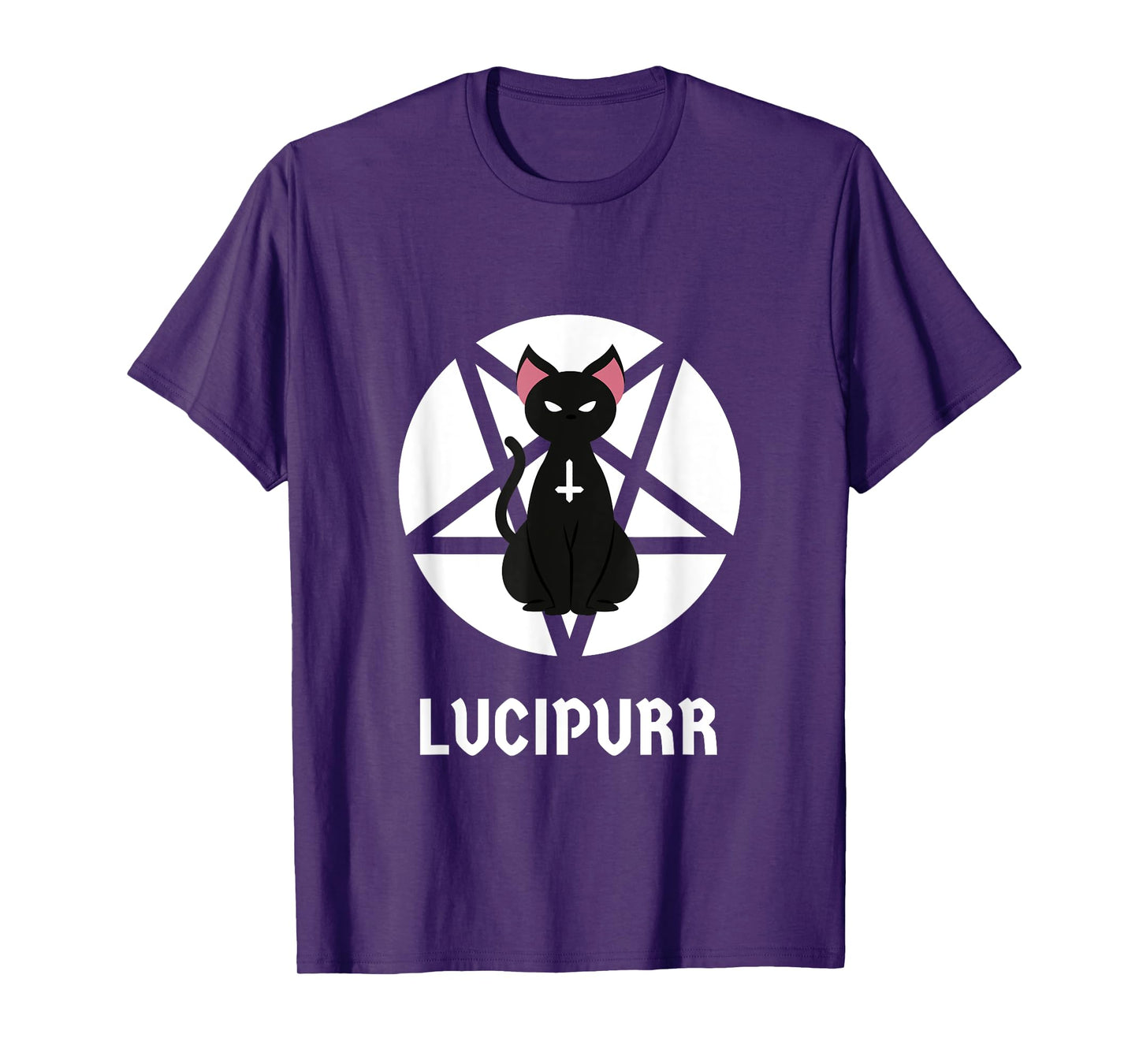 Hail Lucipurr Occult Satanic Cat Antichrist Goth Lucifer 666 Men Women T-Shirt