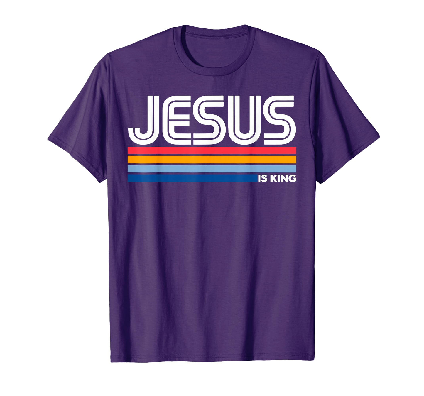 Jesus is King Christian Cross God Faith Bible Religious Pray T-Shirt