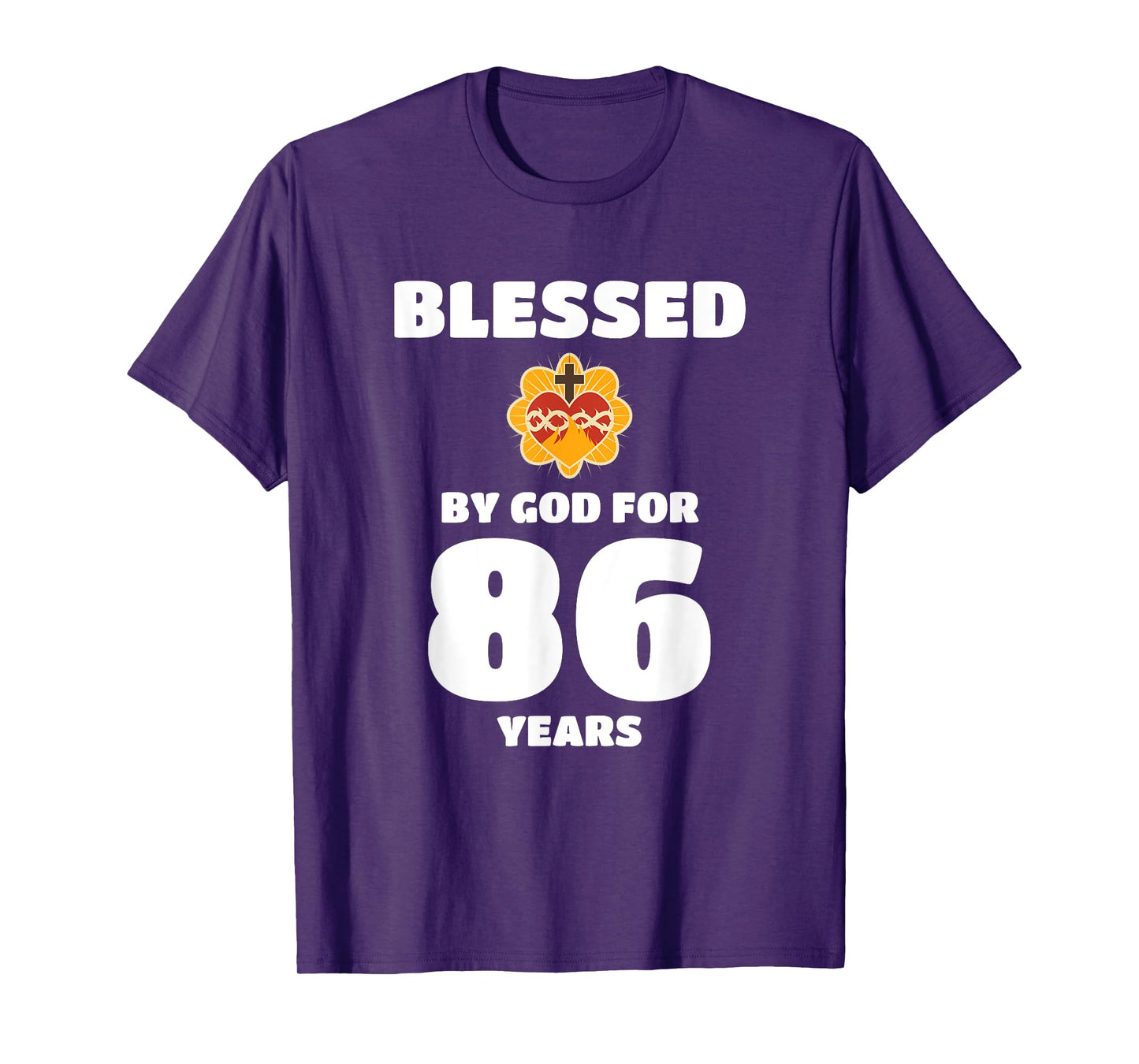 Blessed by God 86 Years Faithful Birthday T-Shirt