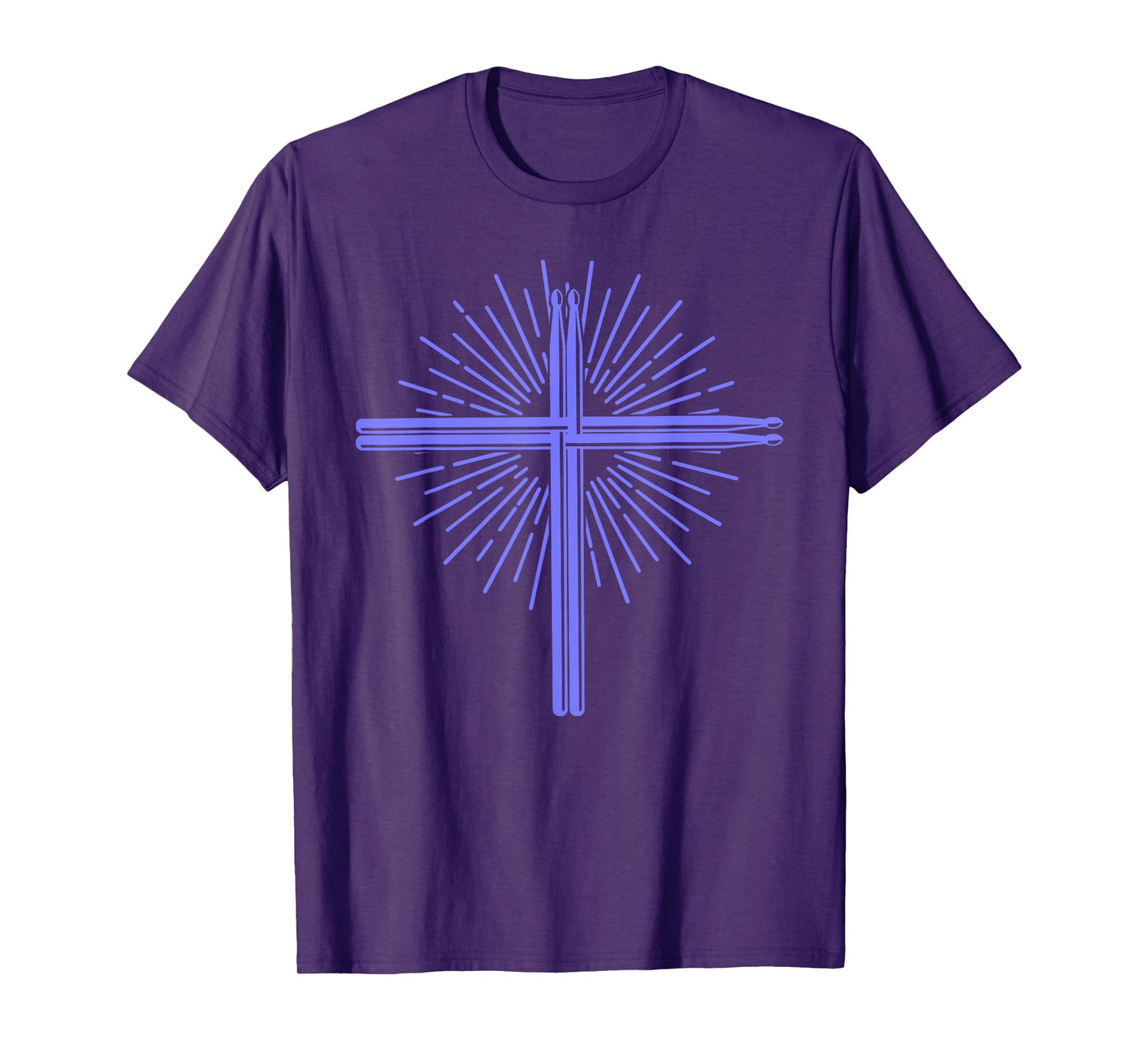 Cool Drumsticks Christian Cross Drummer Gift For Men Women T-Shirt