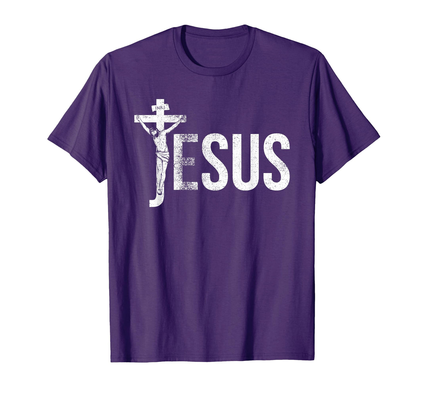 Vintage Jesus Christ On Cross Crucifixion Crown Of Thorns T-Shirt
