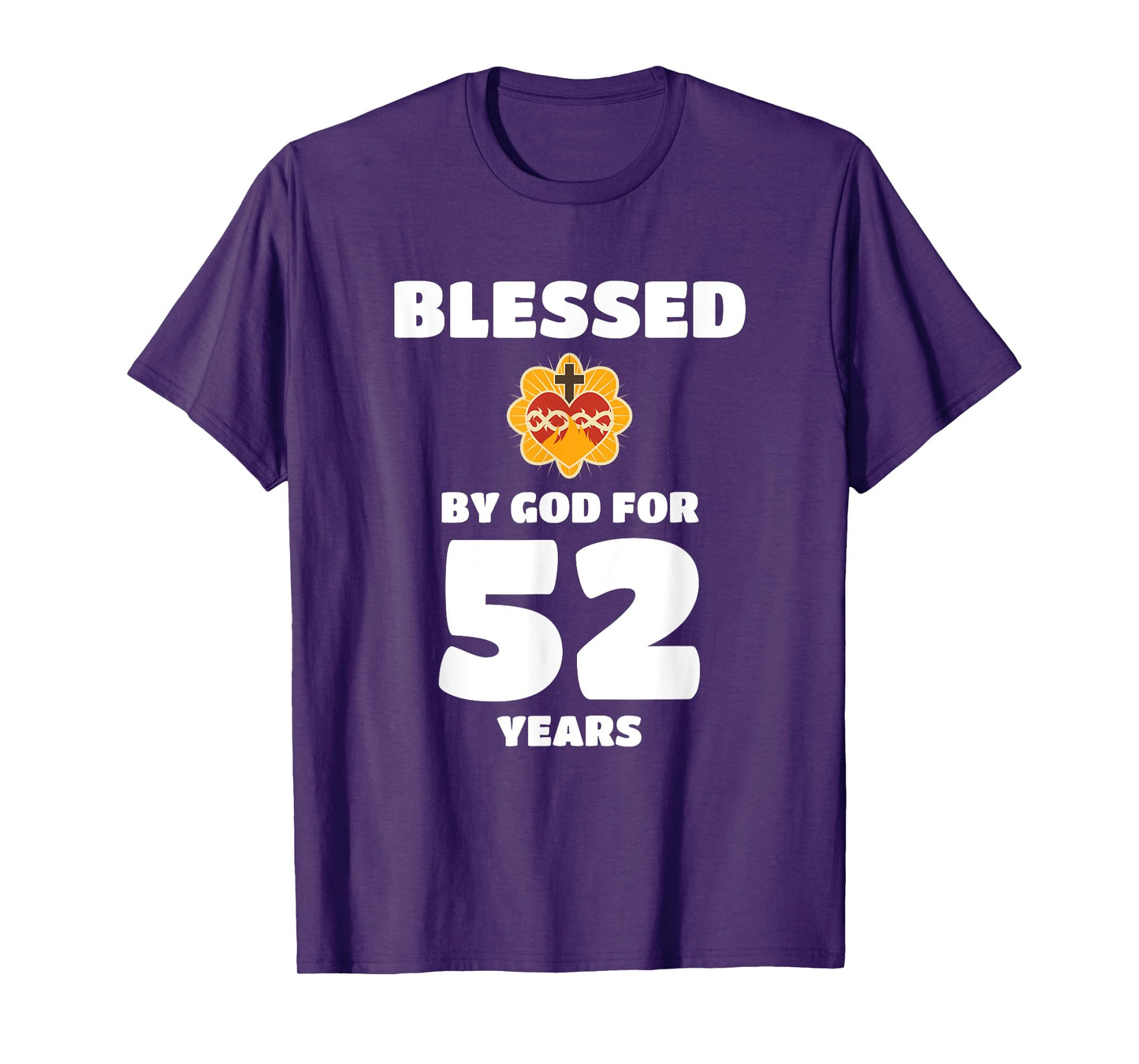 Blessed by God 52 Years Birthday Celebration T-Shirt