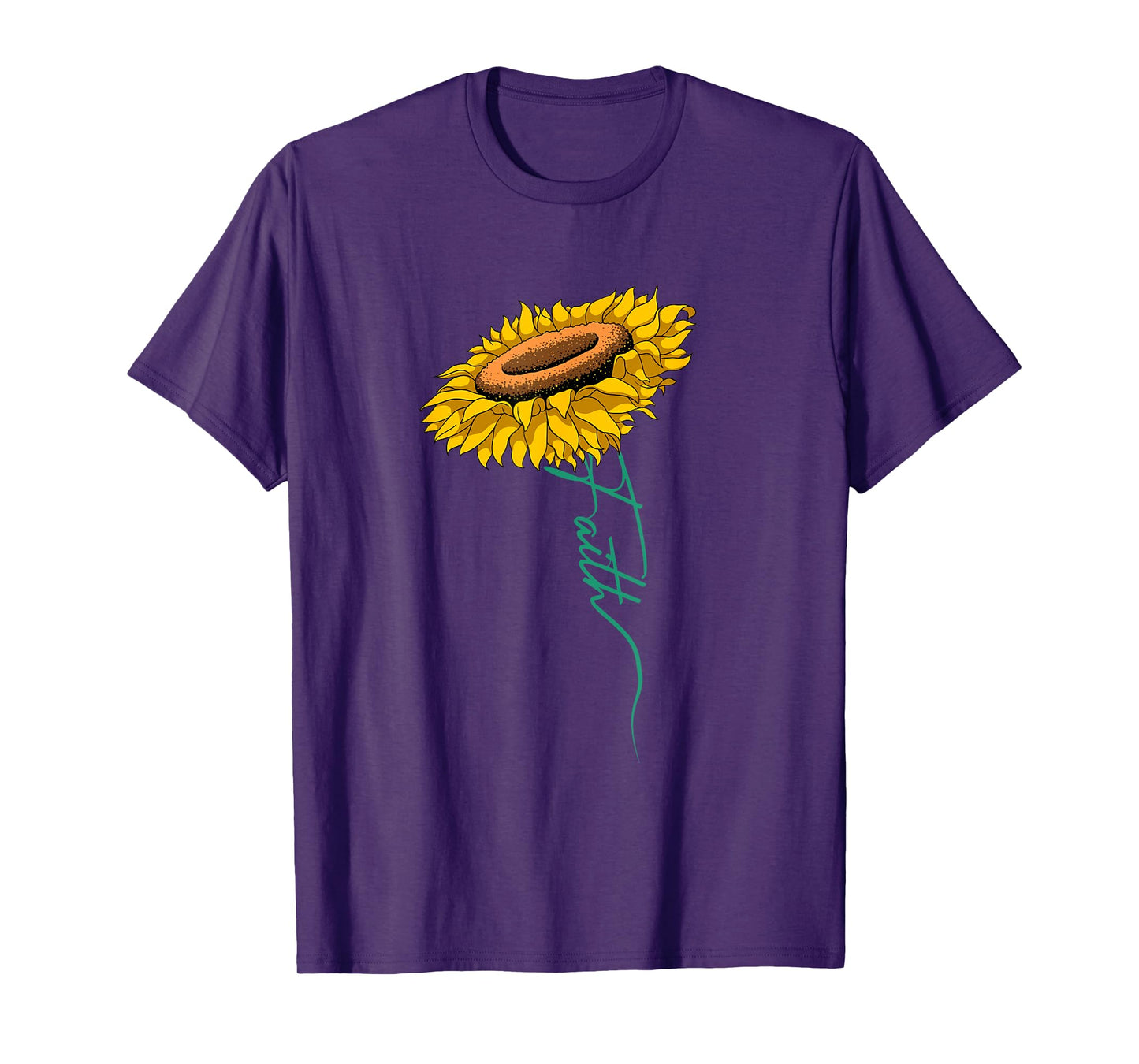 Sunflower Faith Blessed Jesus Sunflower Religious Christian T-Shirt