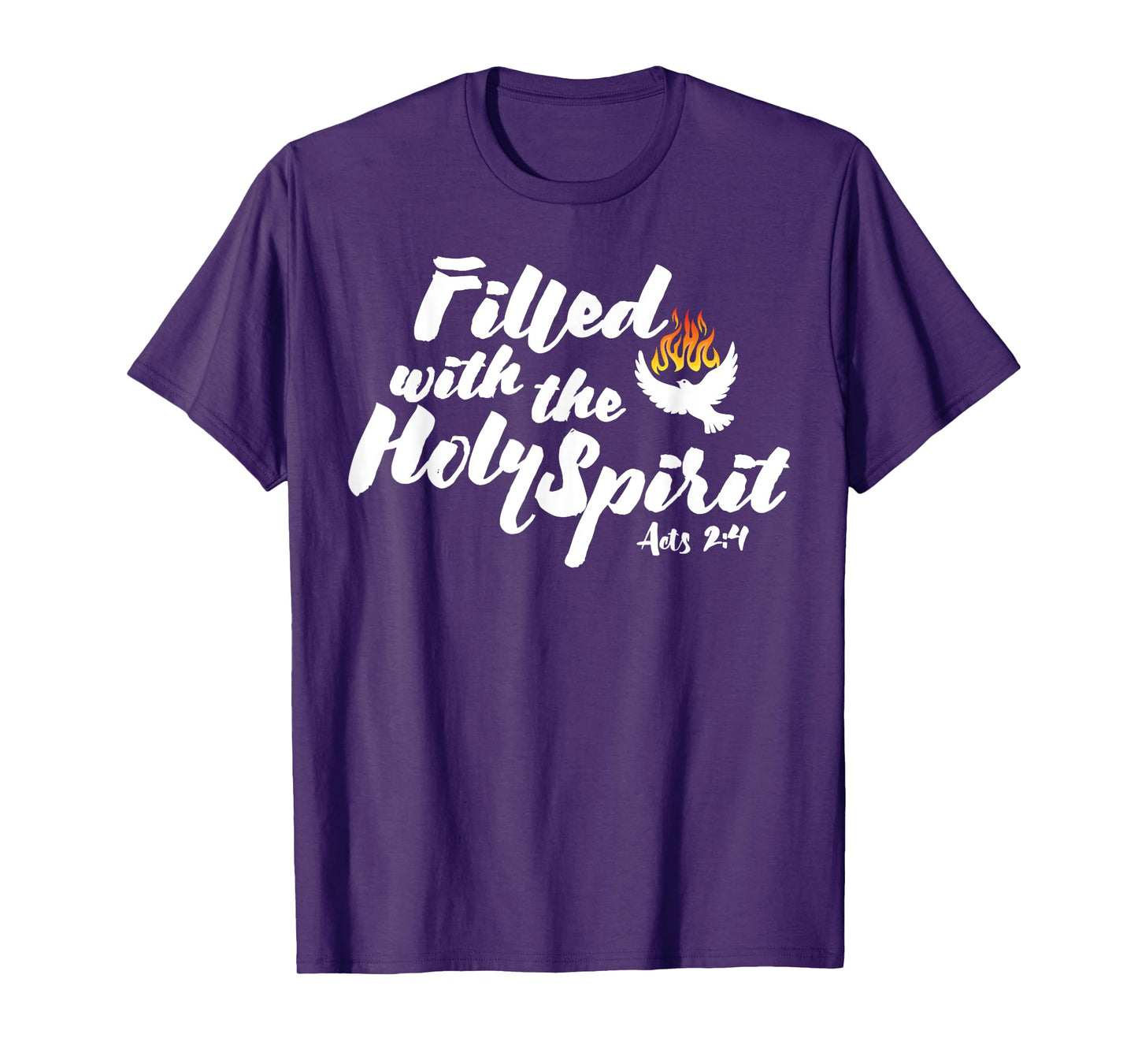 Tongues of Fire Flame Holy Spirit Acts 2 Pentecost Dove T-Shirt