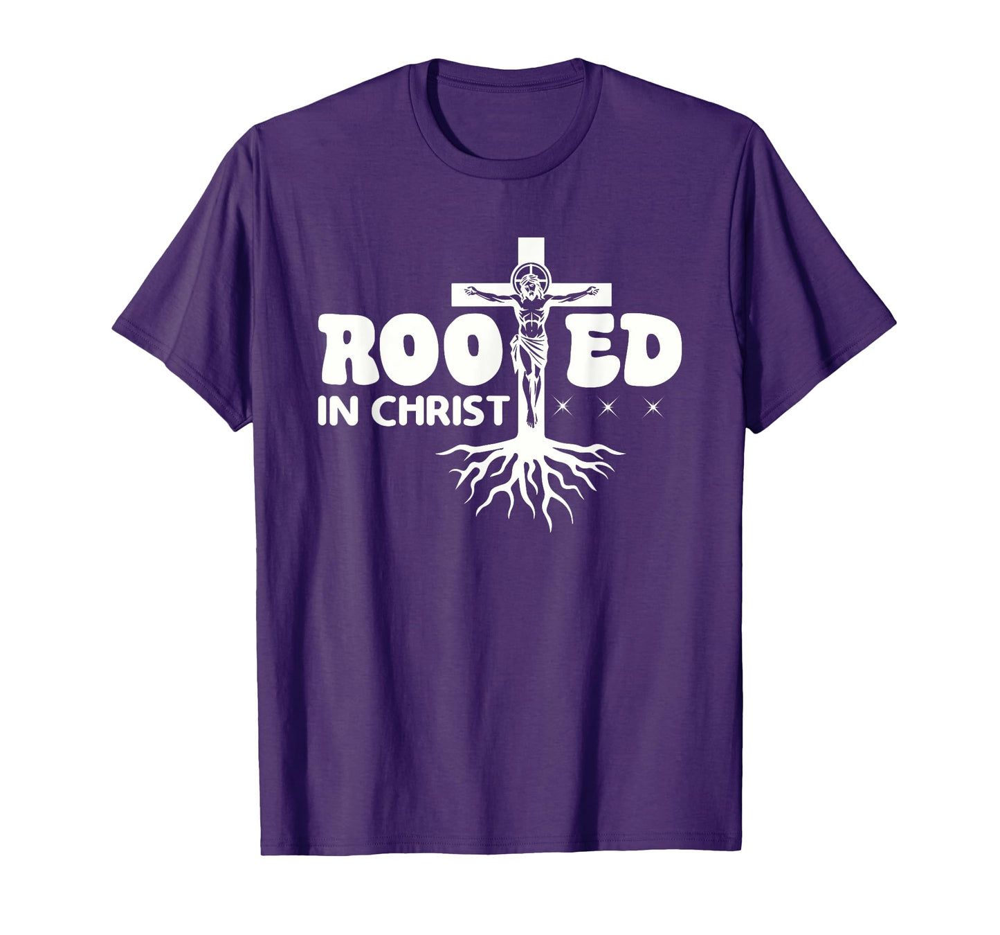 Rooted In Christ Spiritual Christian Message T-Shirt