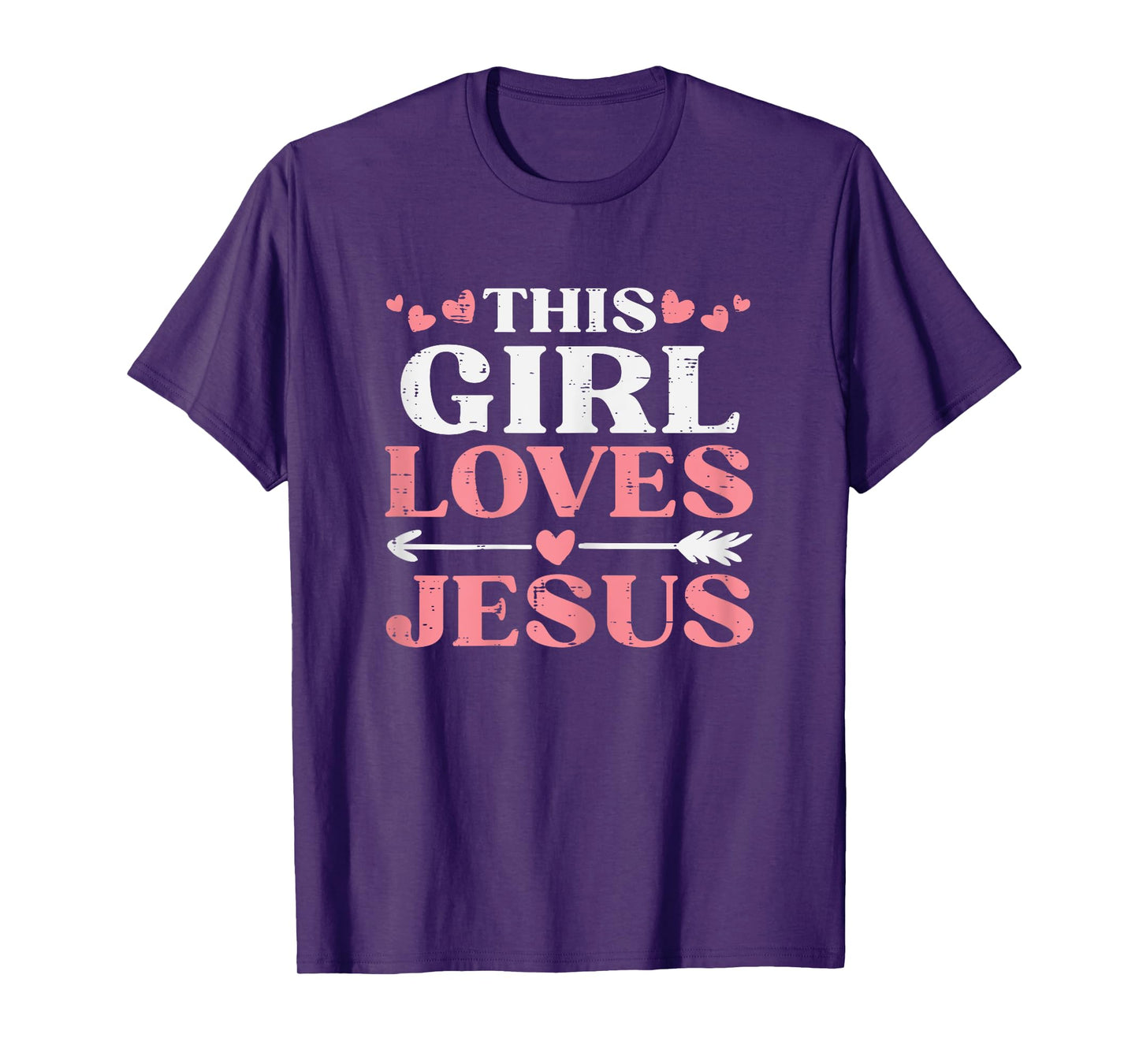 This Girl Loves Jesus Christ God Faith Christian Girls Women T-Shirt