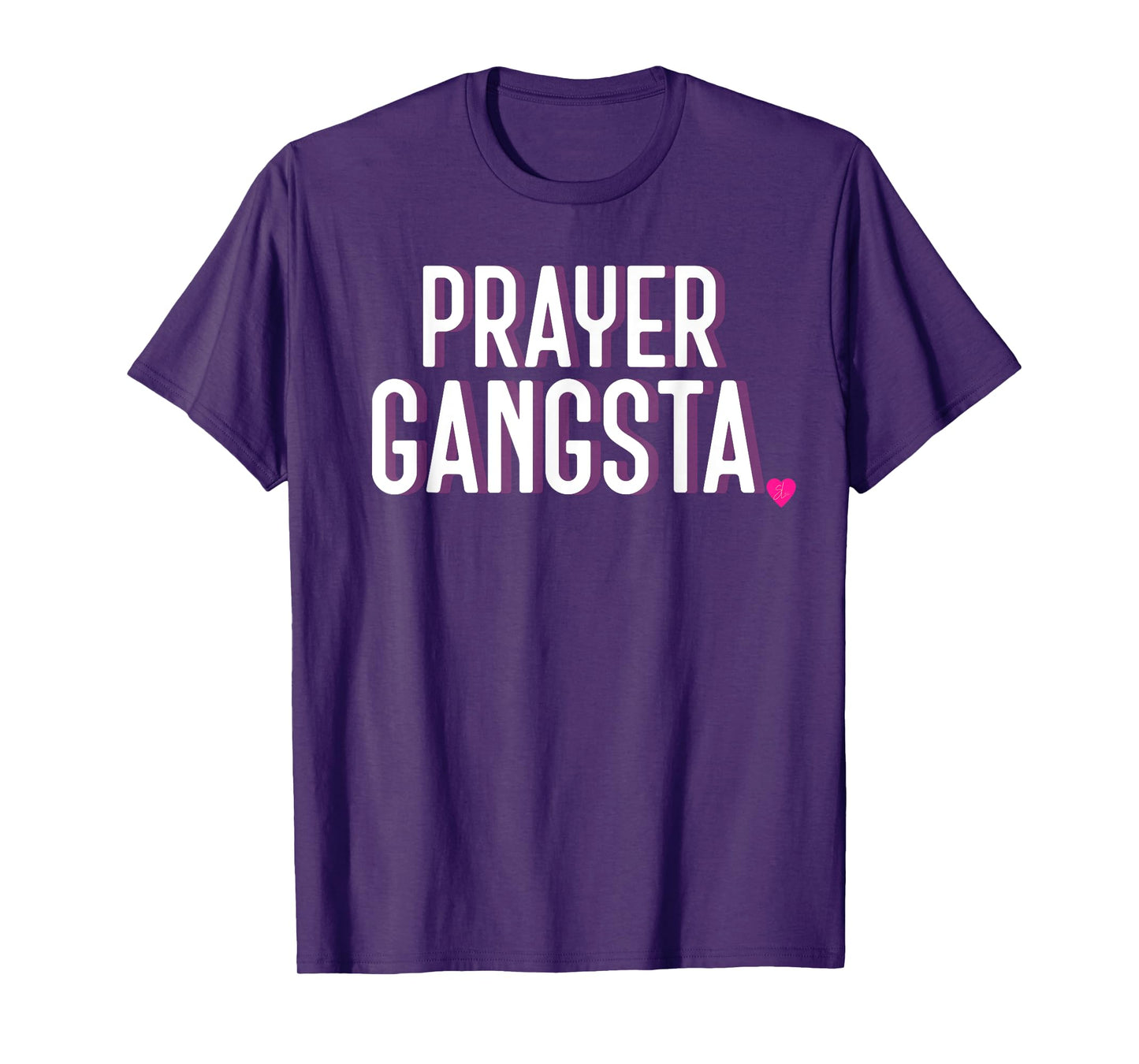 Womens Prayer Gangsta Tshirt Spiritual Christian Tee T-Shirt