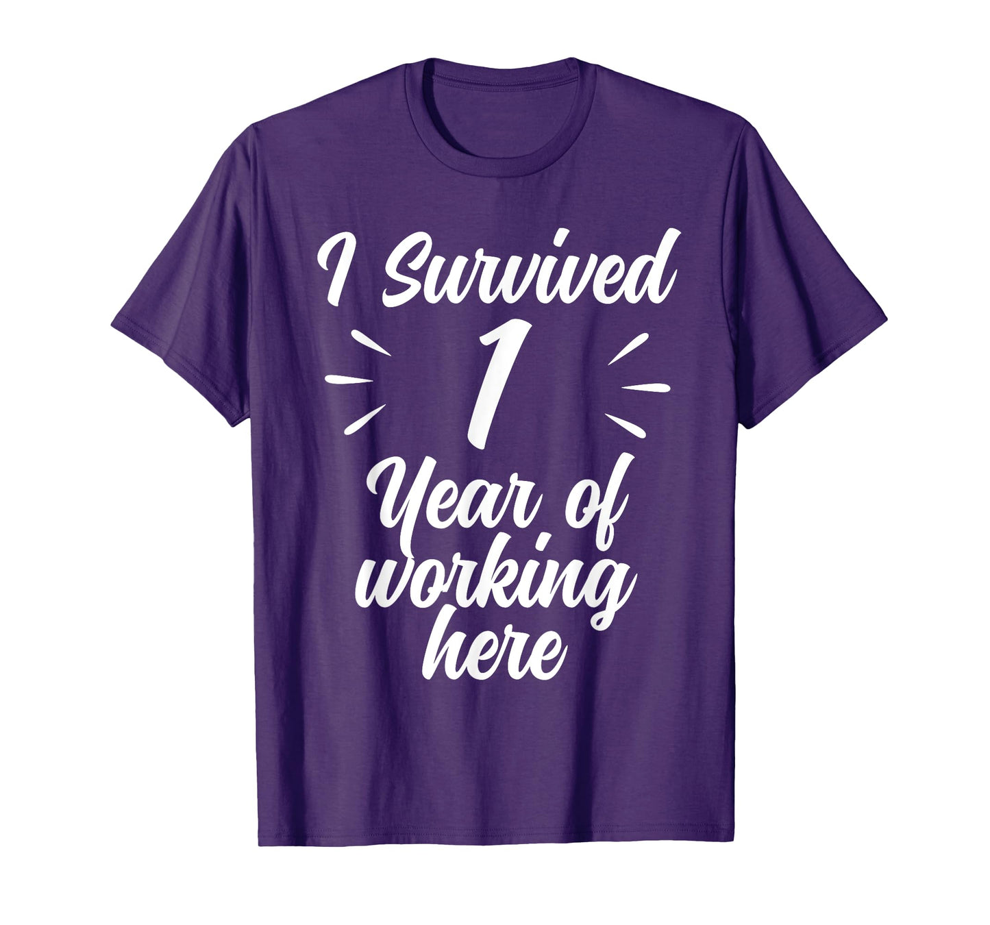 Funny 1 Year Work Anniversary I Survived 1 Year Working T-Shirt