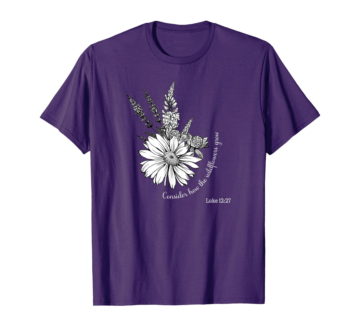 Women's Christian Botanical Flower Scripture T-Shirt