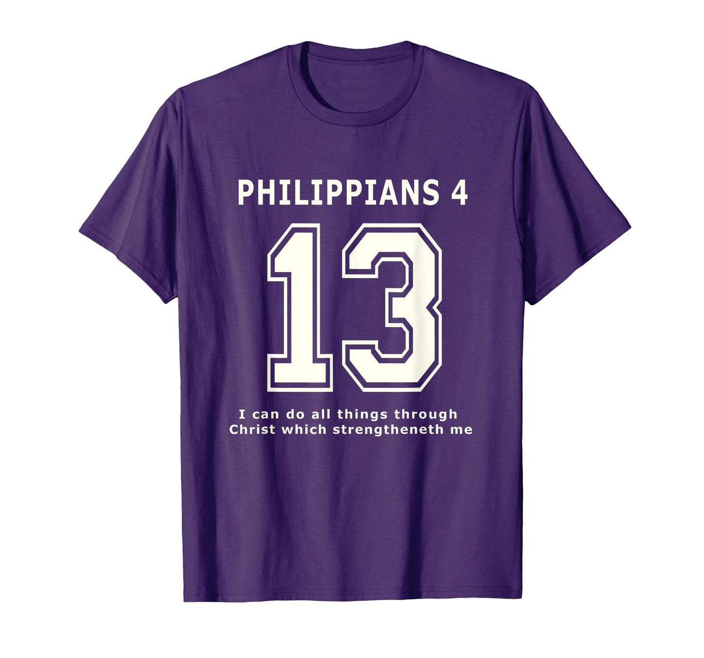 Philippians 13 Team Sports Bible Verse Christian Jersey T-Shirt