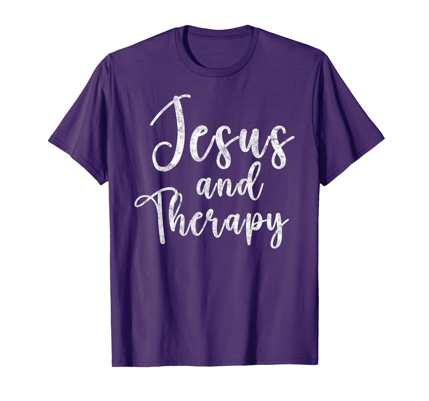 Jesus and Therapy Christian Funny Tee Bible Lover Prayer T-Shirt