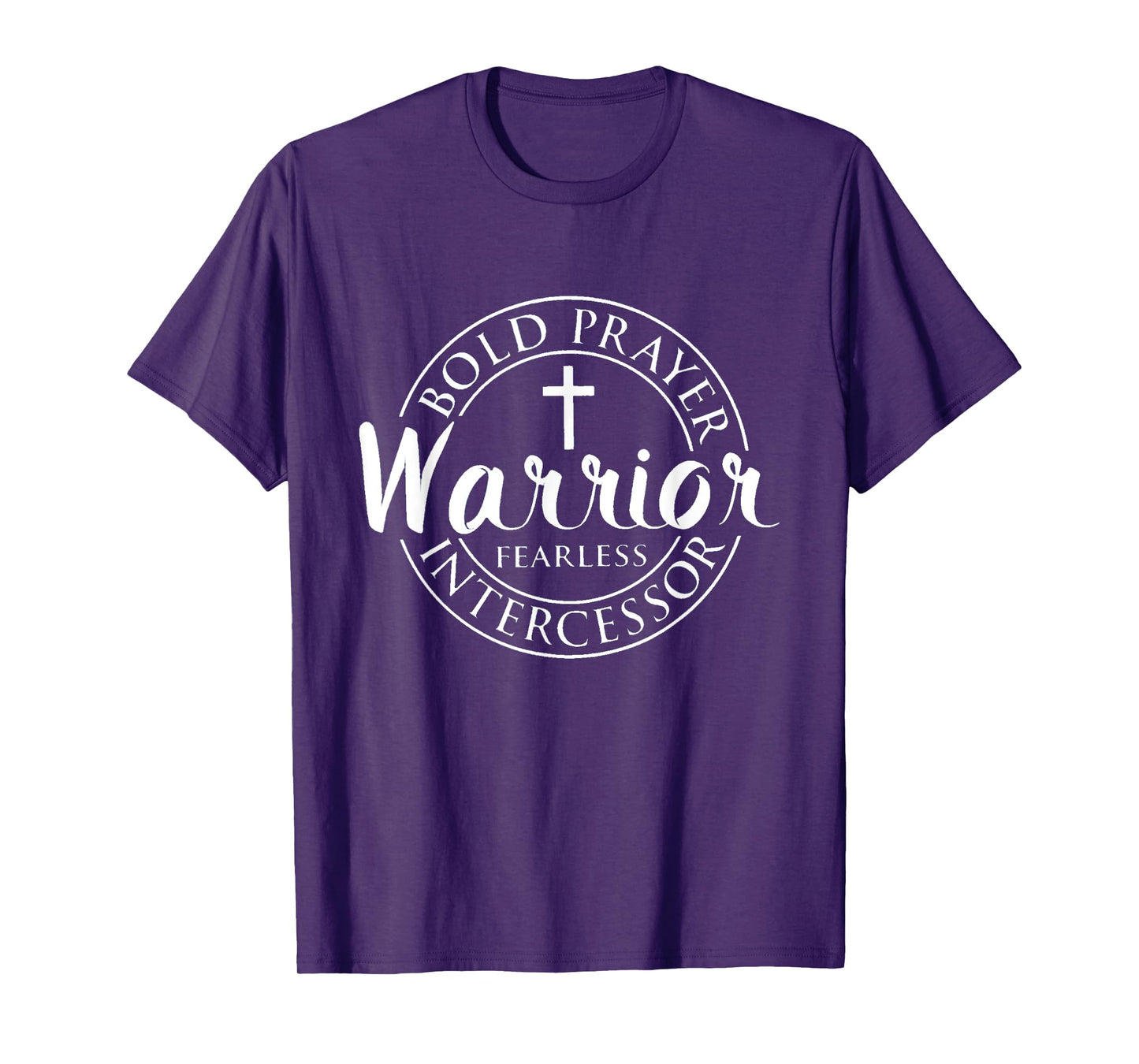 Prayer Warrior Black Unisex-Adults T-Shirt, Small, Short Sleeve, Religious Theme