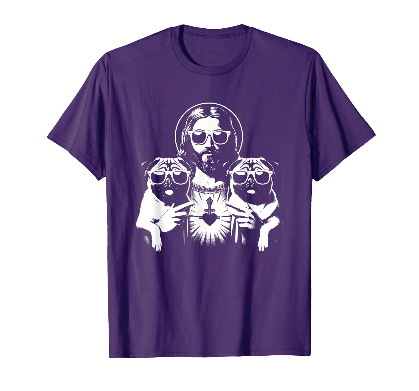 Jesus Pugs - Funny Christian Religious Dog Lover Men Women Girls Kids T-Shirt