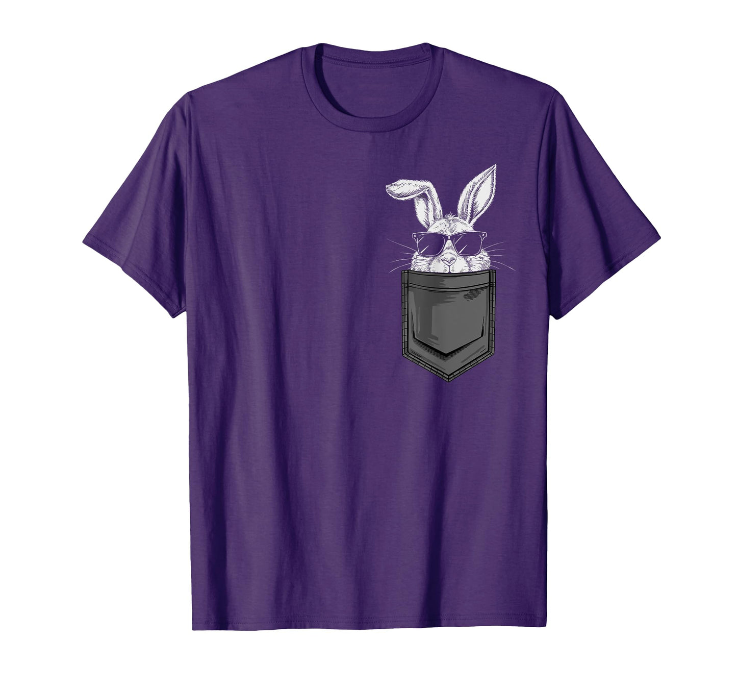 Cool easter bunny rabbit with sunglasses in pocket T-Shirt