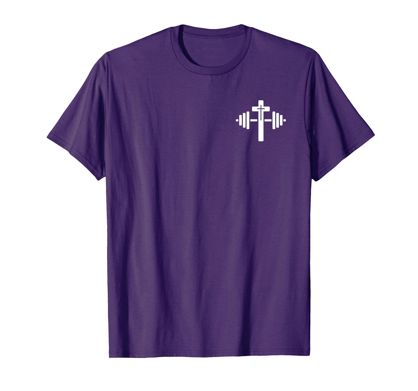 Lift Heavy Pray Hard Christian Workout Apparel 2 Sided T-Shirt