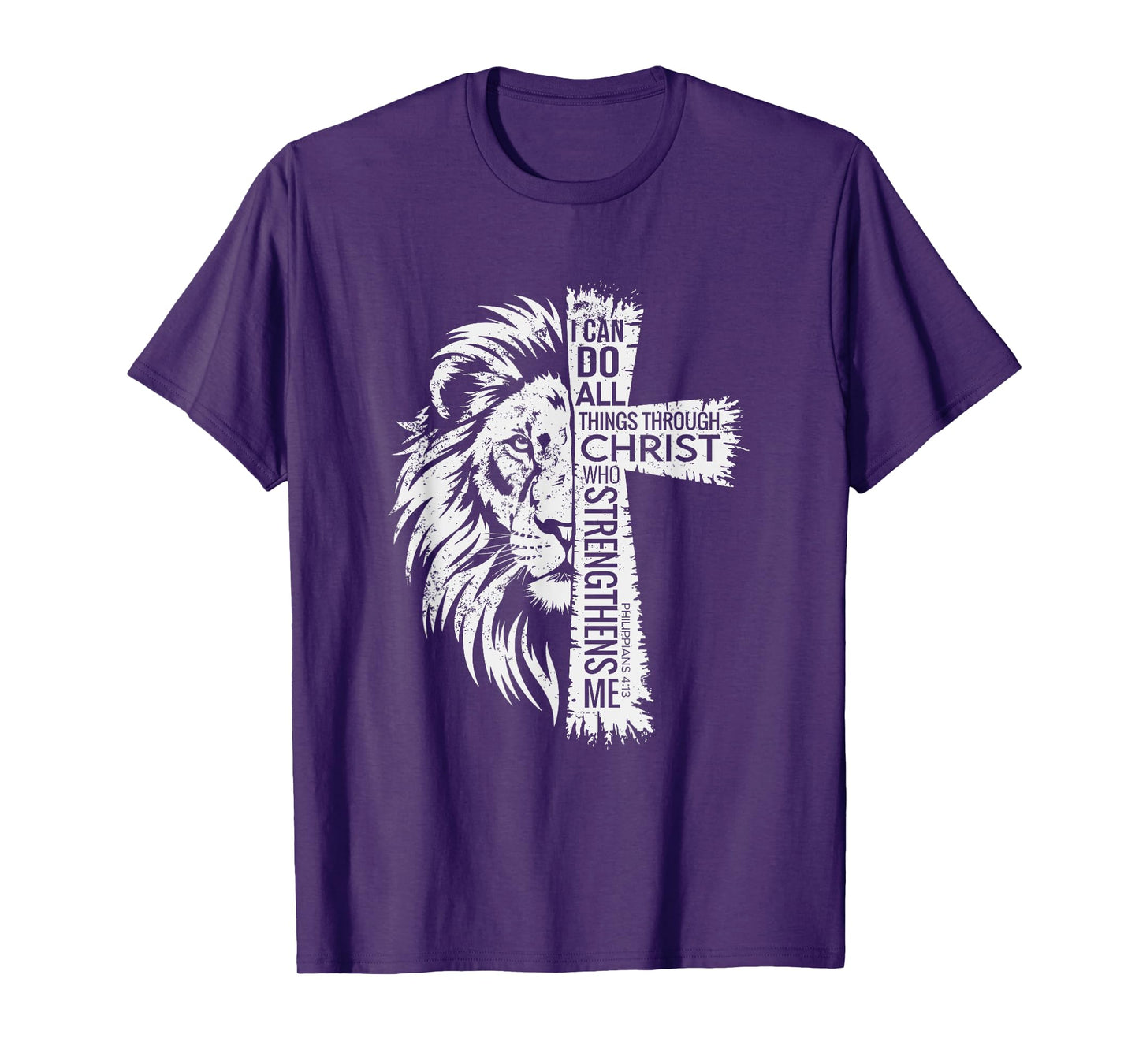 Lion of Judah and Cross with Philippians 4:13 shirt T-Shirt