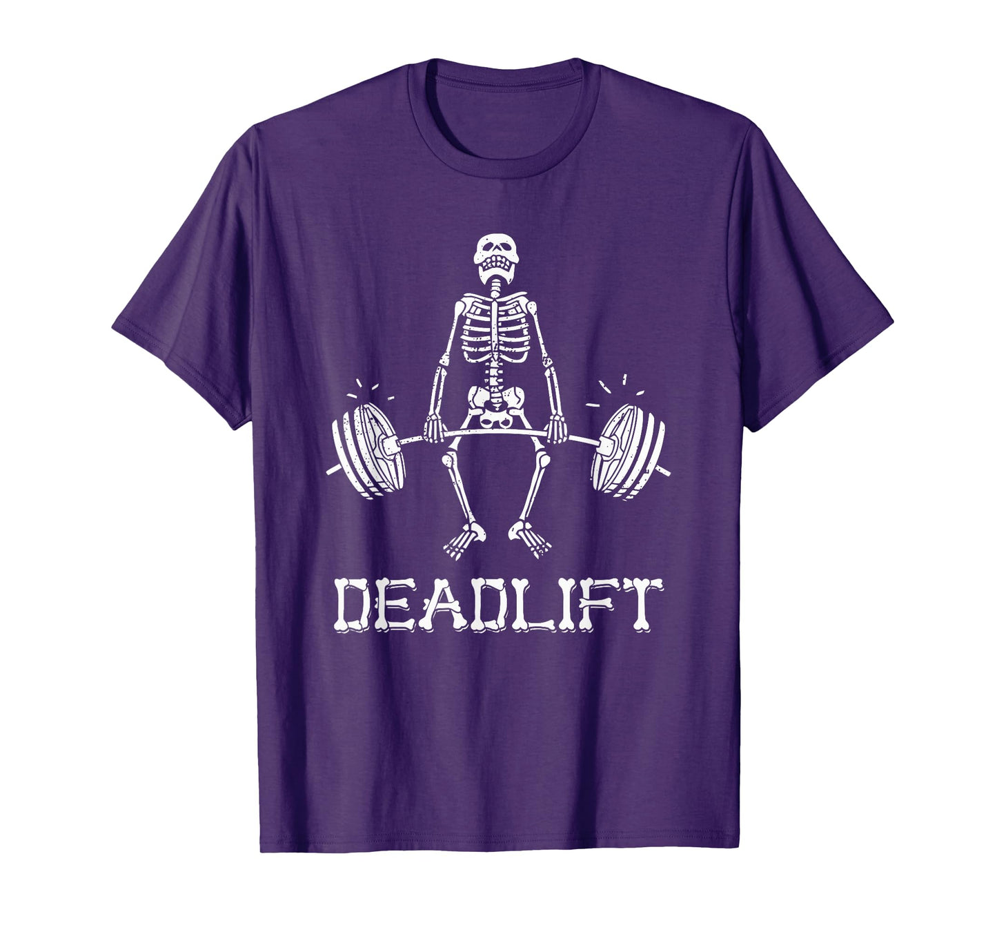 Deadlift Funny Halloween Skeleton Weight Lifting Workout T-Shirt
