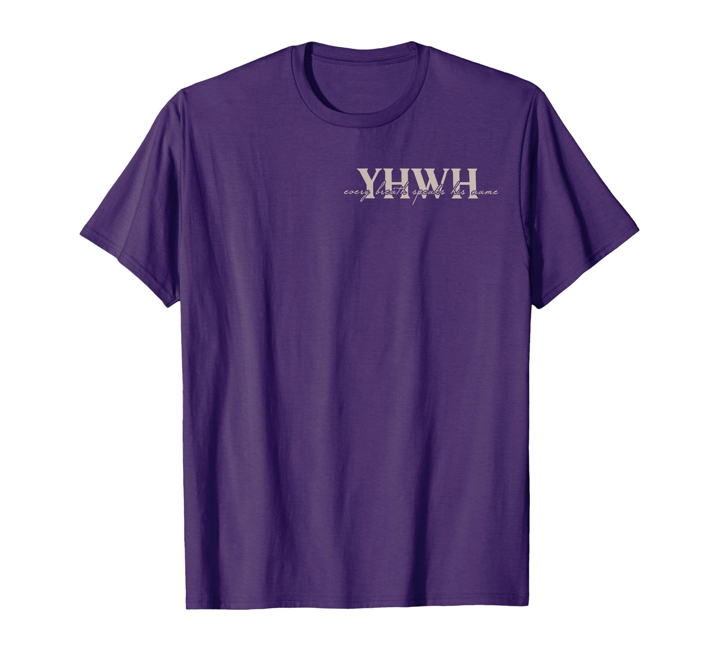 YHWH Every Breath Speaks His Name Floral Lungs 2 Sided T-Shirt