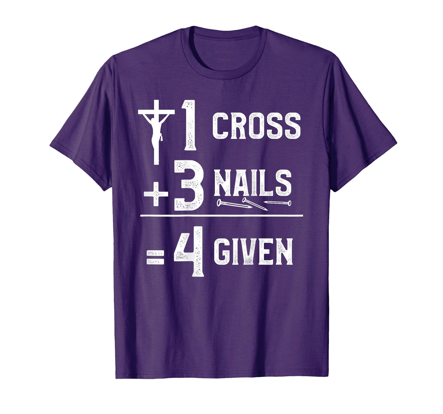 NextLevel Merch 1 Cross 3 Nails 4 Given Unisex-Adults Black T-Shirt