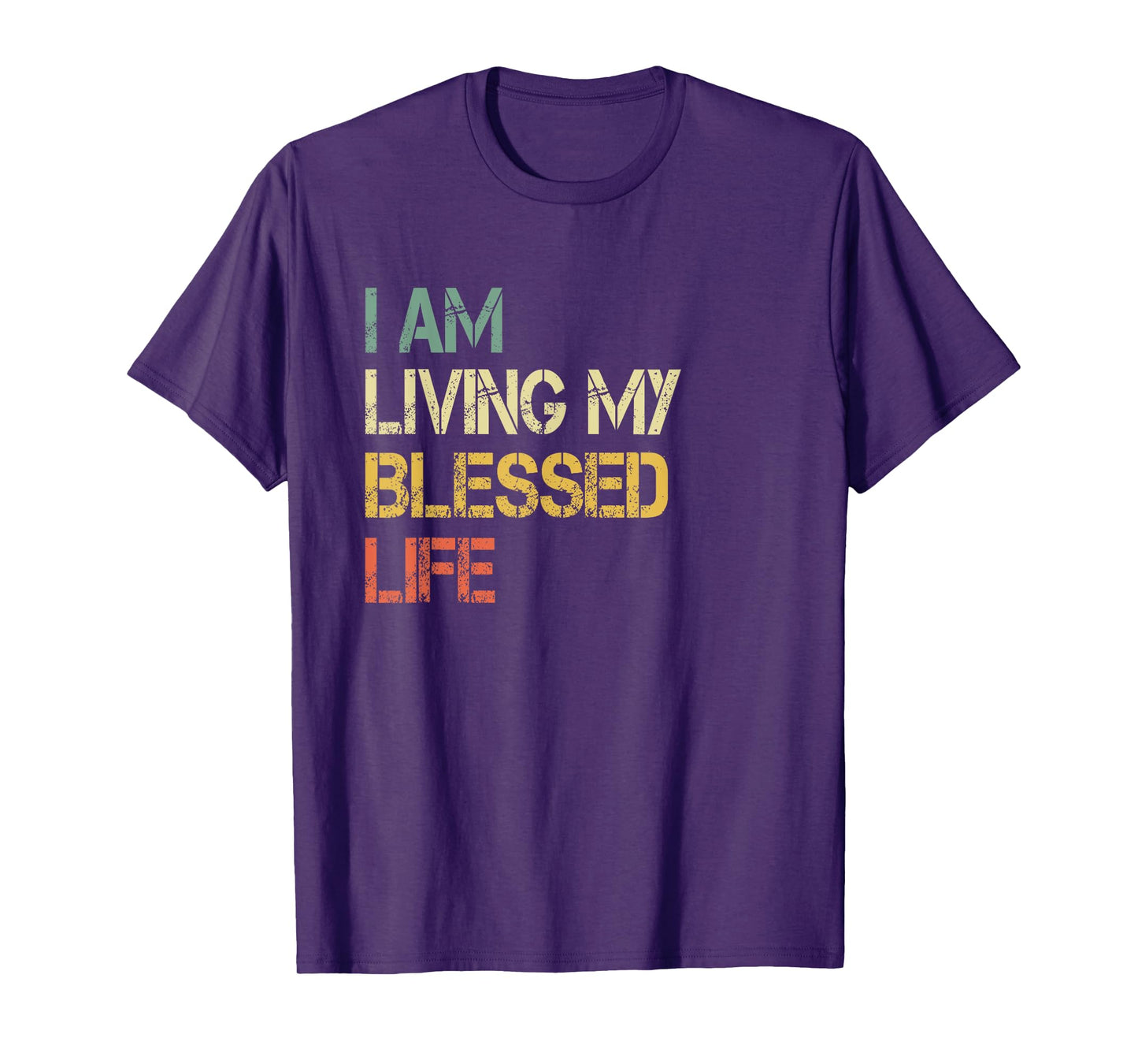 Christian Faith Living My Blessed Life Men Bible God Church T-Shirt