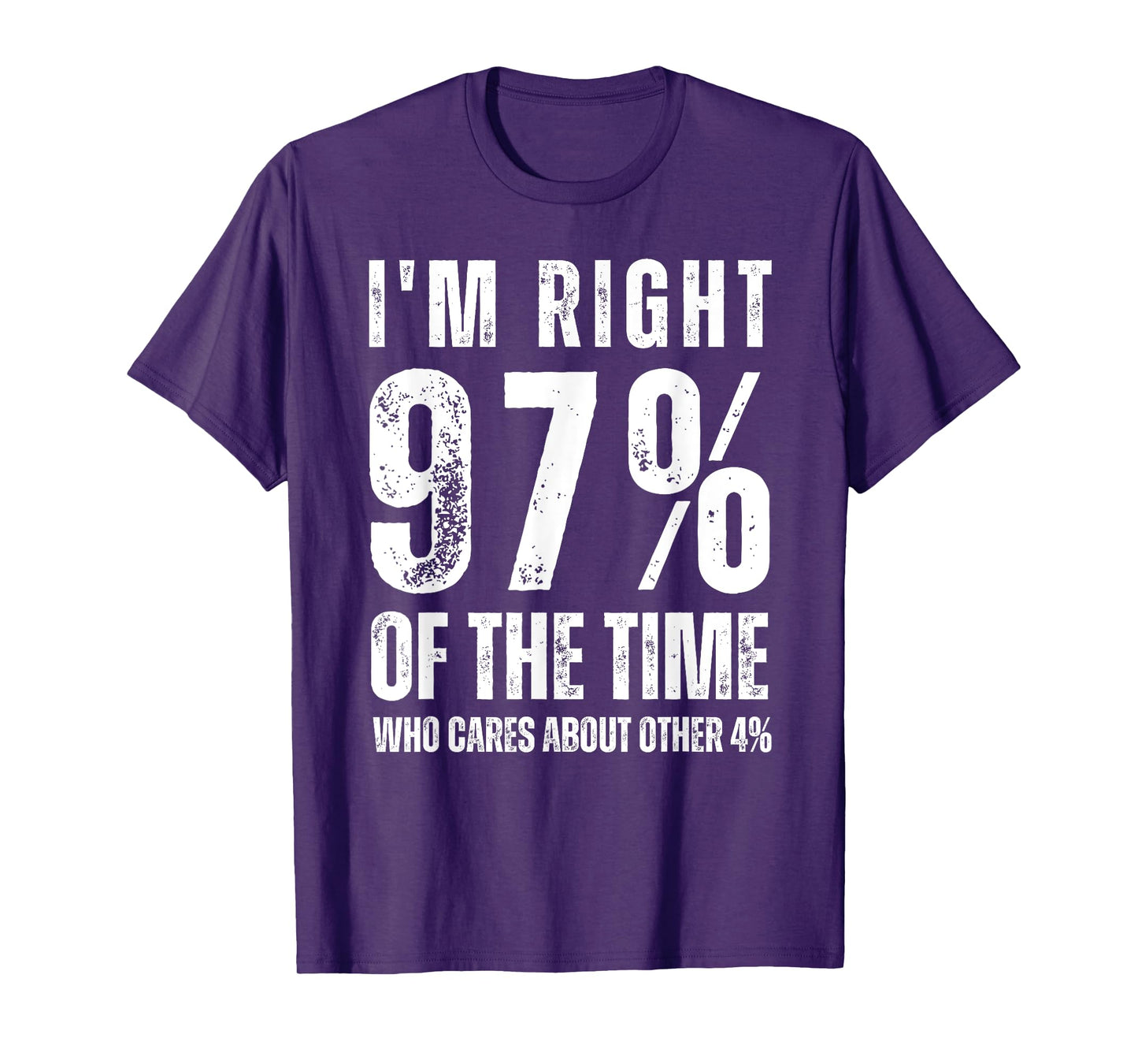 I'm Right 97% Of The Time Who Cares About Other 4% T-Shirt
