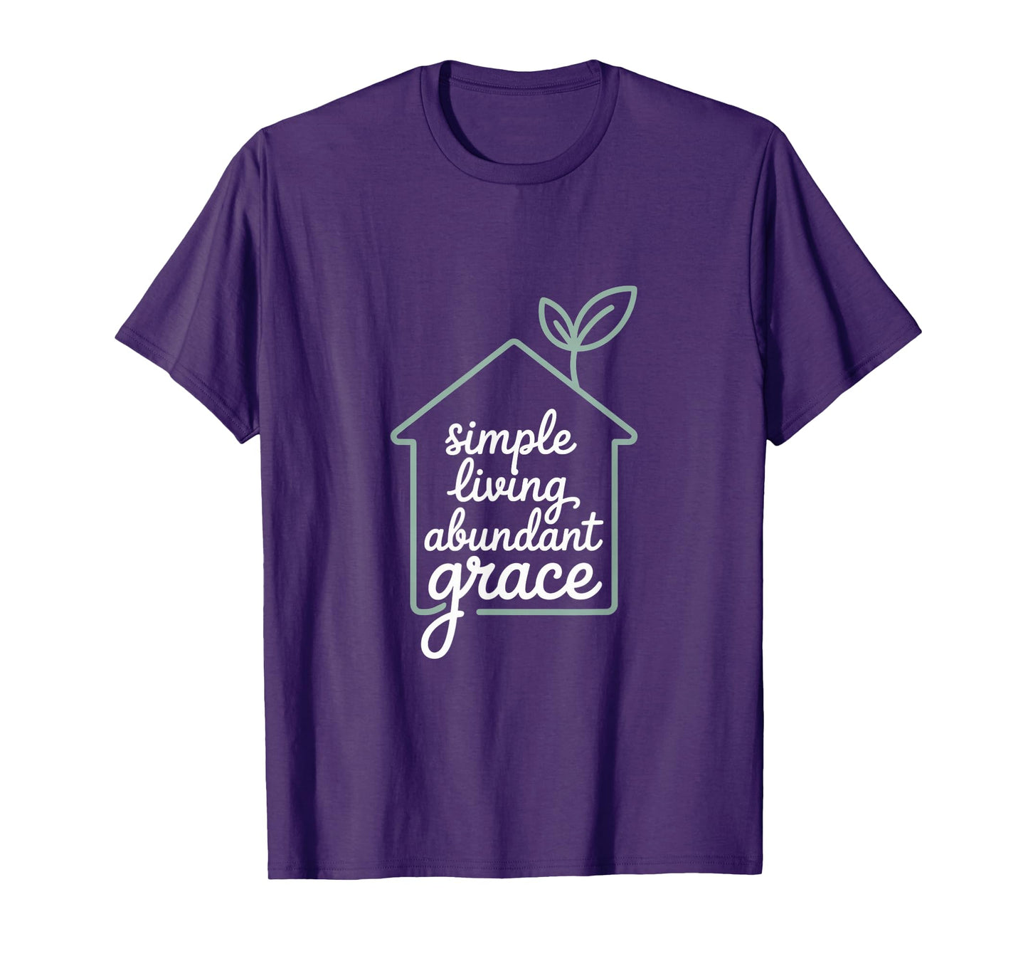 Simple Living Abundant Grace Christian Inspiration T-Shirt