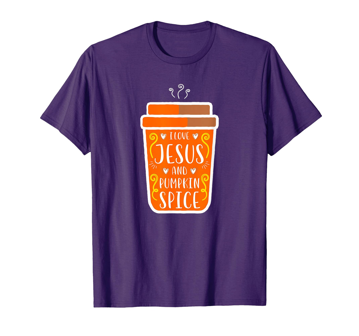 Christian Girl Autumn I Love Jesus Pumpkin Spice Fall T-Shirt