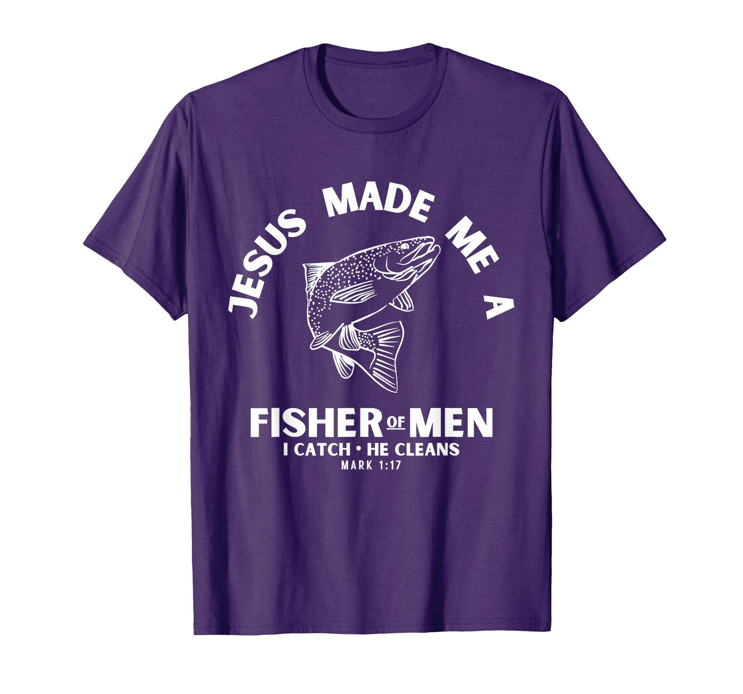 Christian Fishermen for Men Religious Bible Verse Fishing T-Shirt