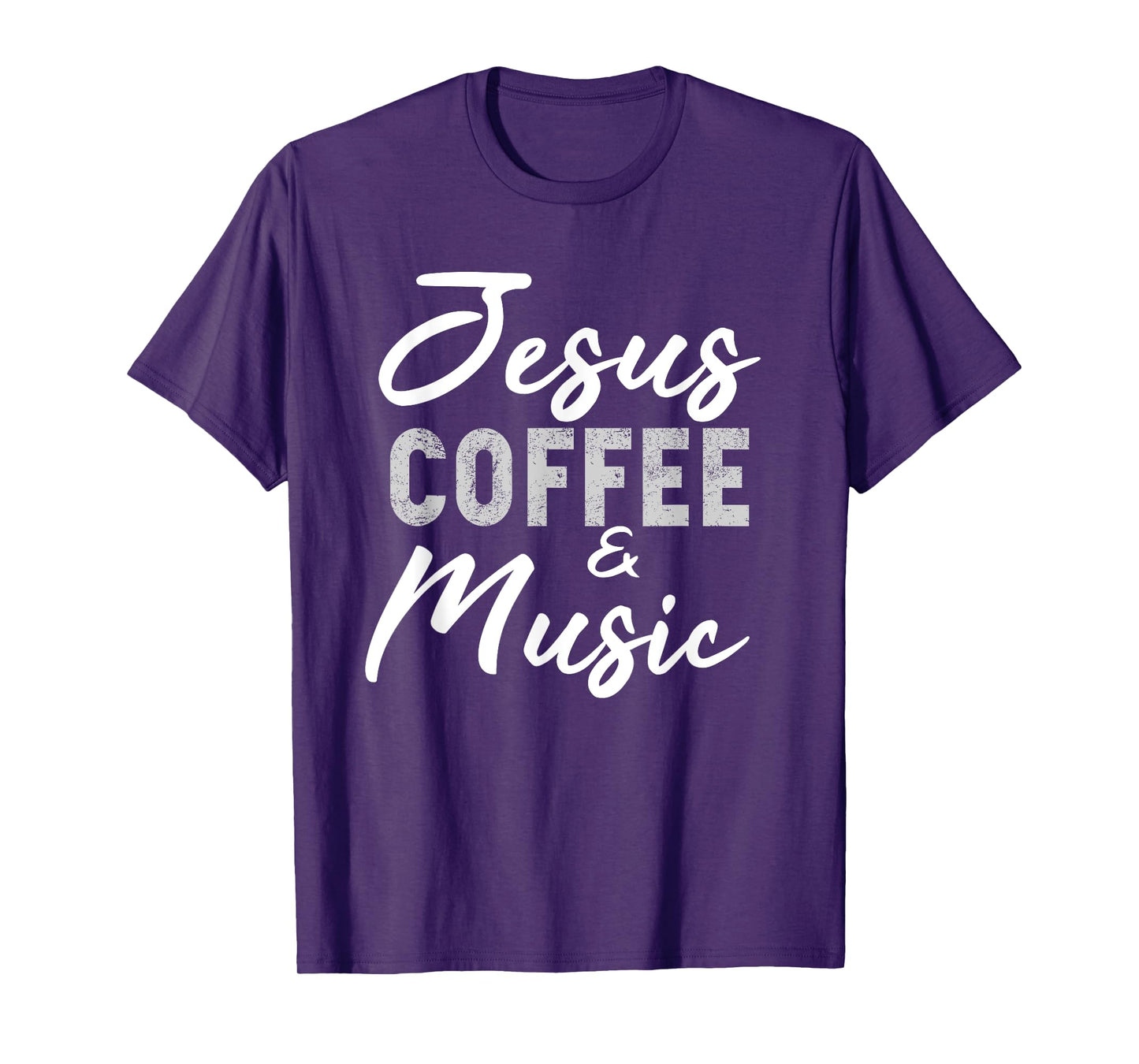 Jesus Coffee and Music Funny Musician Christian Band Gift T-Shirt