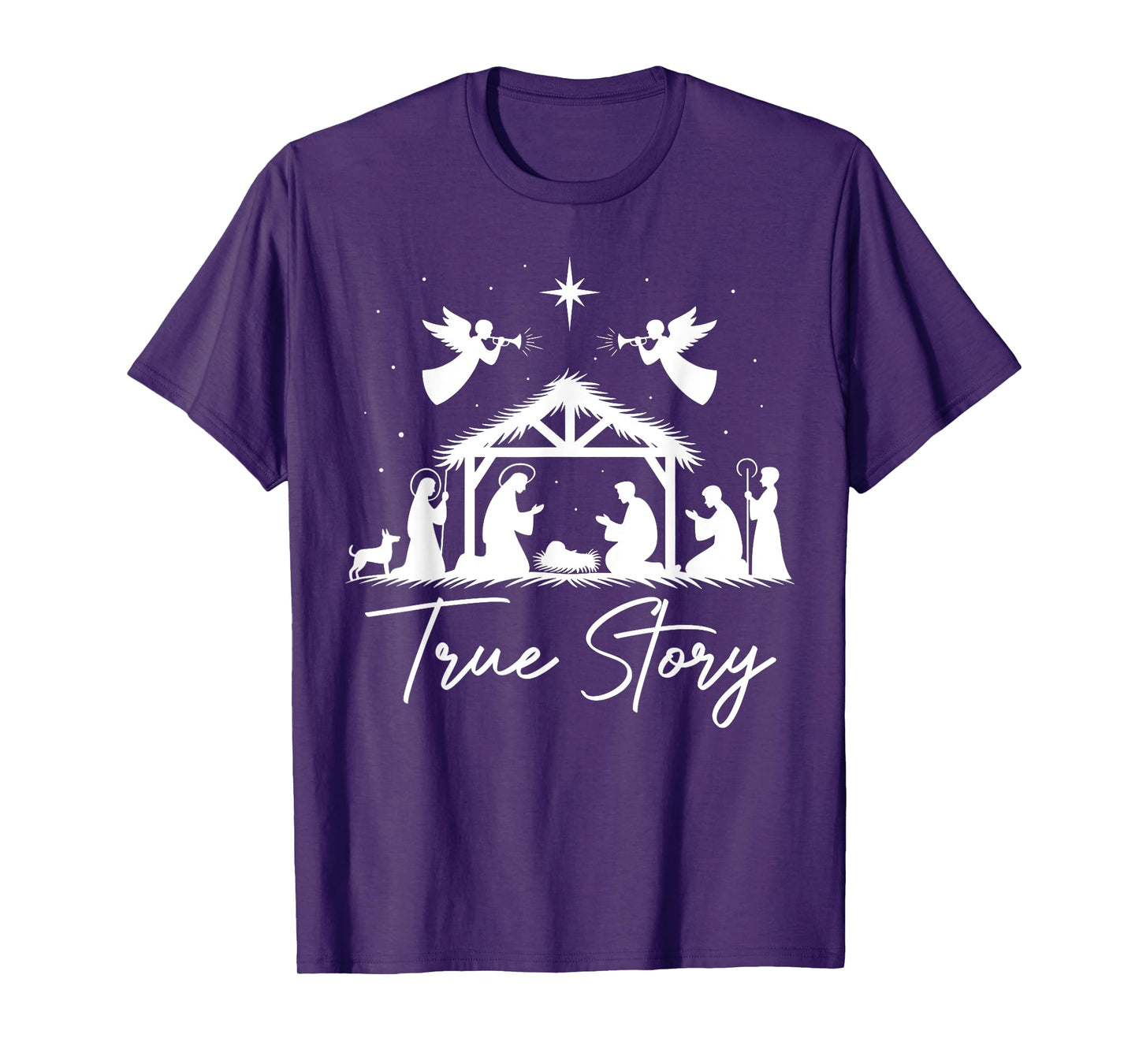 True Story Christmas Nativity Jesus Christian Men Women Kids T-Shirt
