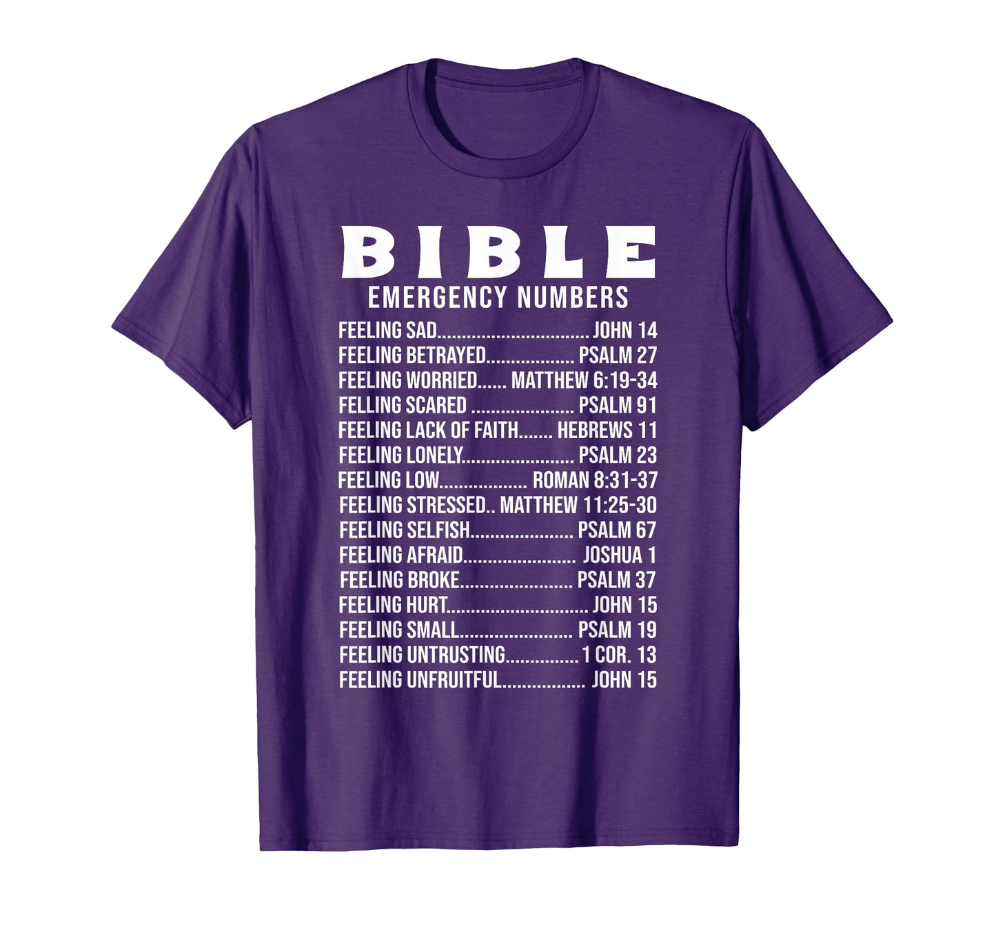 Bible Emergency Hotline Numbers T-Shirt