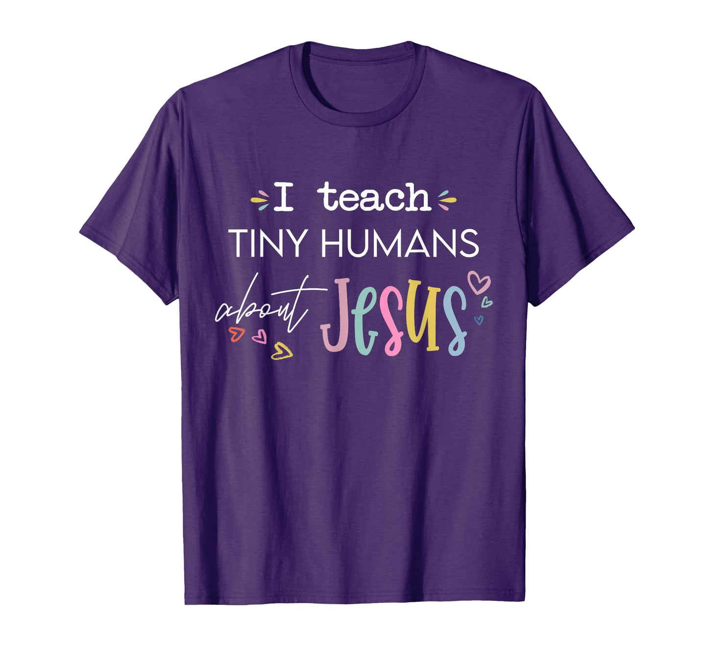 Retro I Teach Tiny Humans About Jesus Christian Teacher T-Shirt