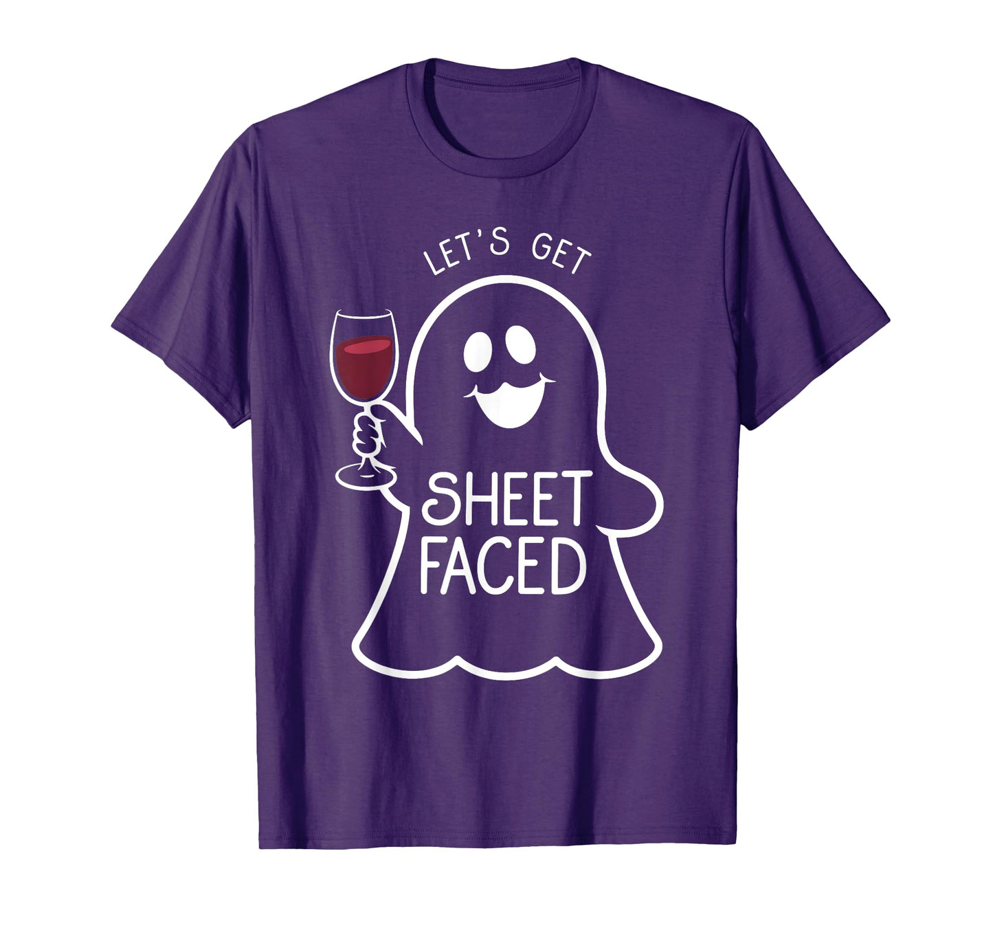 Lets Get Sheet Faced Funny Ghost Halloween T-Shirt