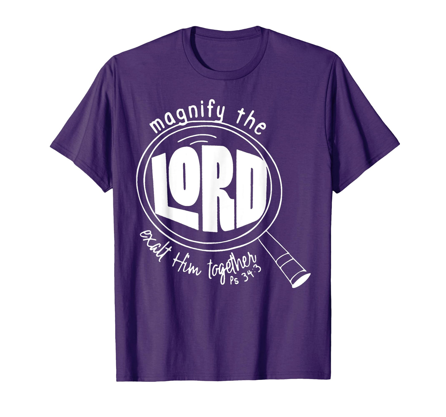 Magnify The Lord Exalt Him Together Psalm 34:3 VBS 2025 T-Shirt