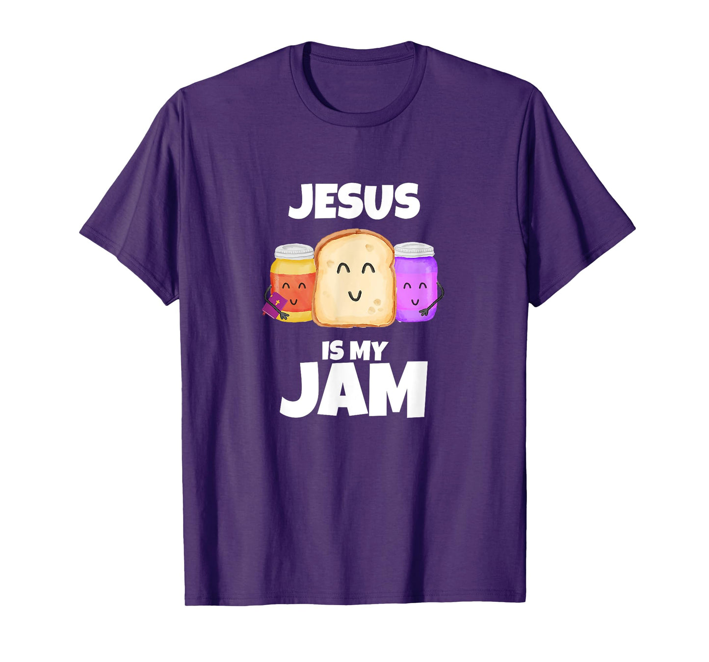 Jesus is my Jam Funny Bible Holding Jam Graphic T-Shirt