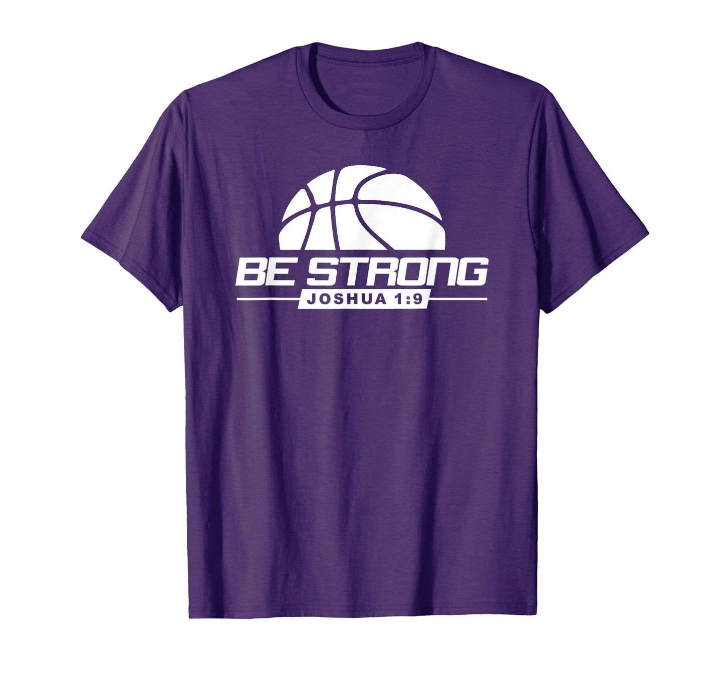 Joshua 1:9-Strong & Courageous Basketball Themed T-Shirt