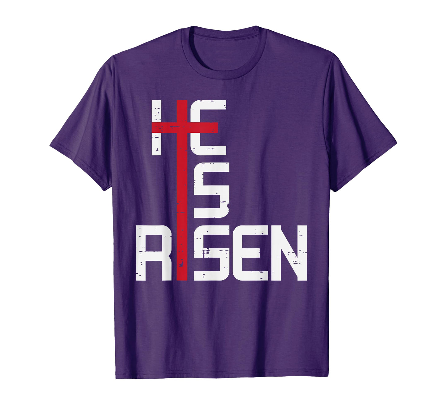 He Is Risen Cross Jesus Easter Christian Religious Men Teens T-Shirt