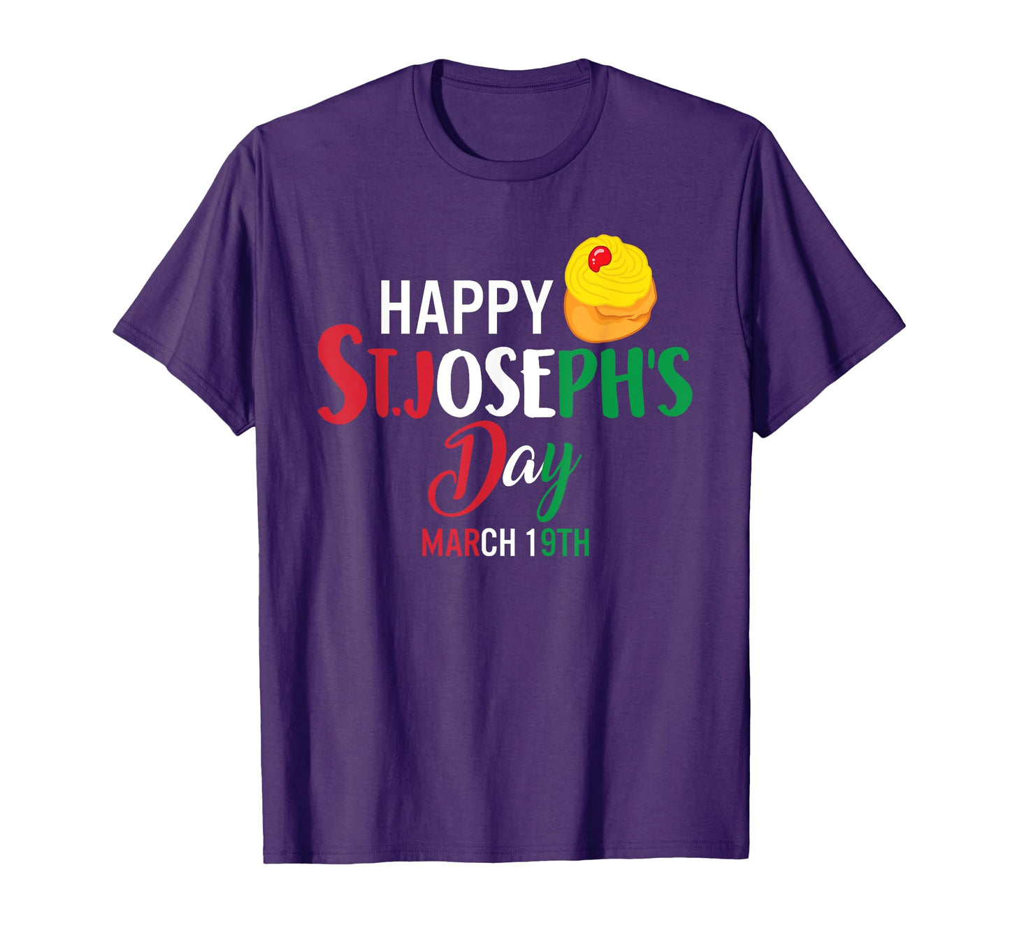 Happy St Josephs Day Jesus Catholic Christian March Sfingi T-Shirt