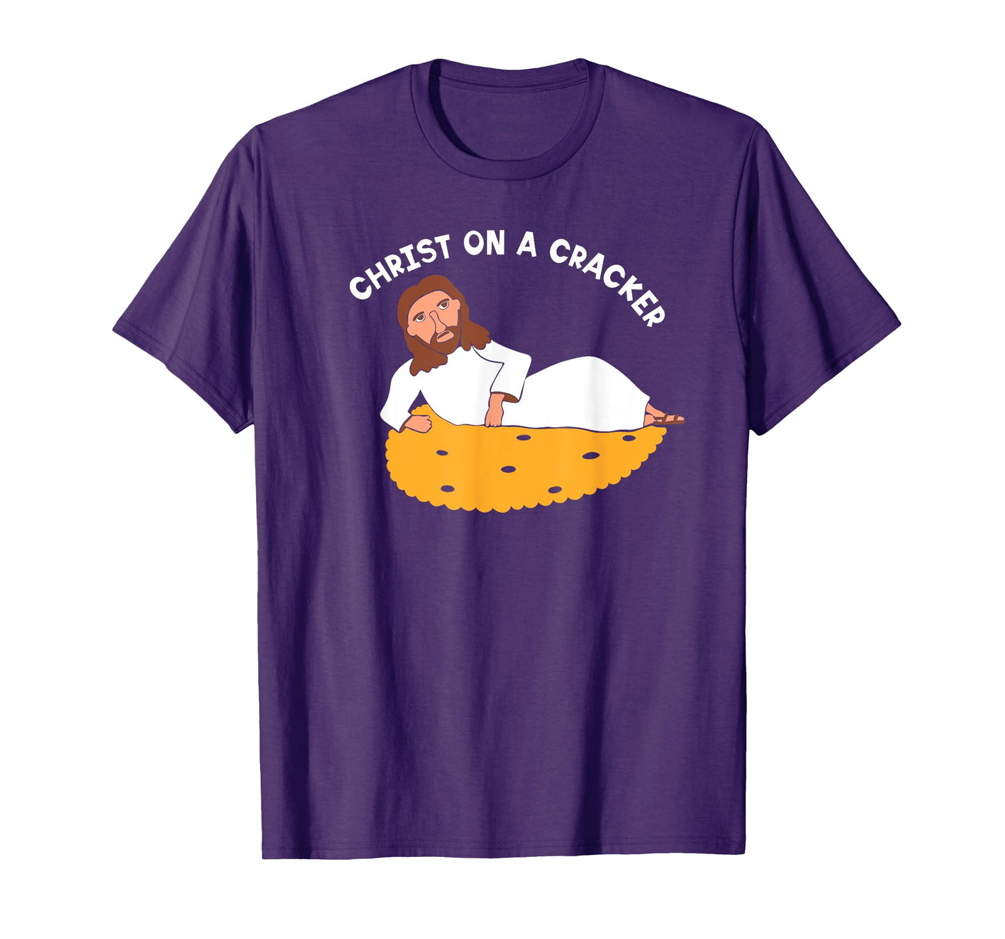 Christ on a Cracker Funny Cartoon Jesus Graphic T-Shirt