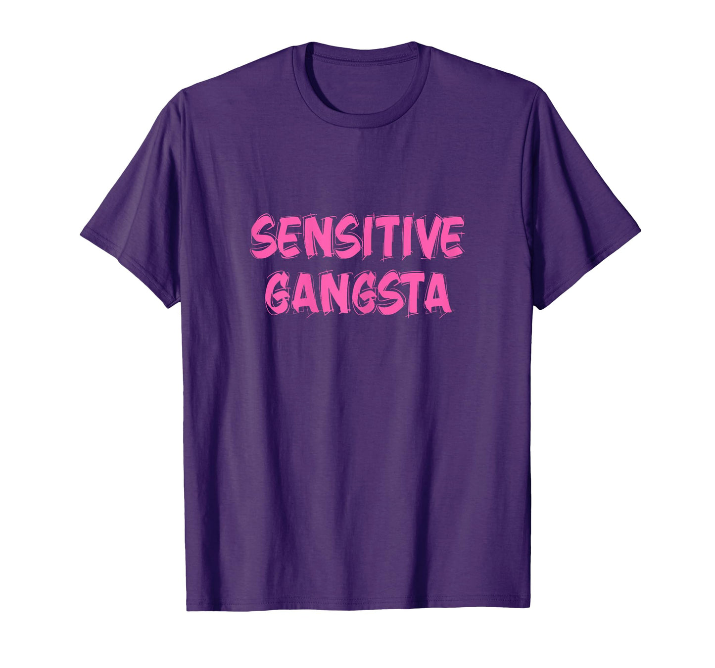 Sensitive Gangsta Tee Funny Urban Saying Gangster Women T-Shirt
