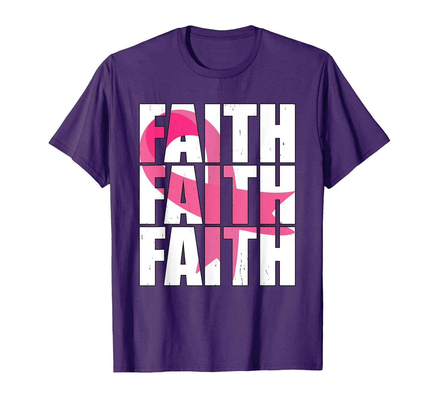Faith Hope Love Pink Ribbon Breast Cancer Survivor Support T-Shirt