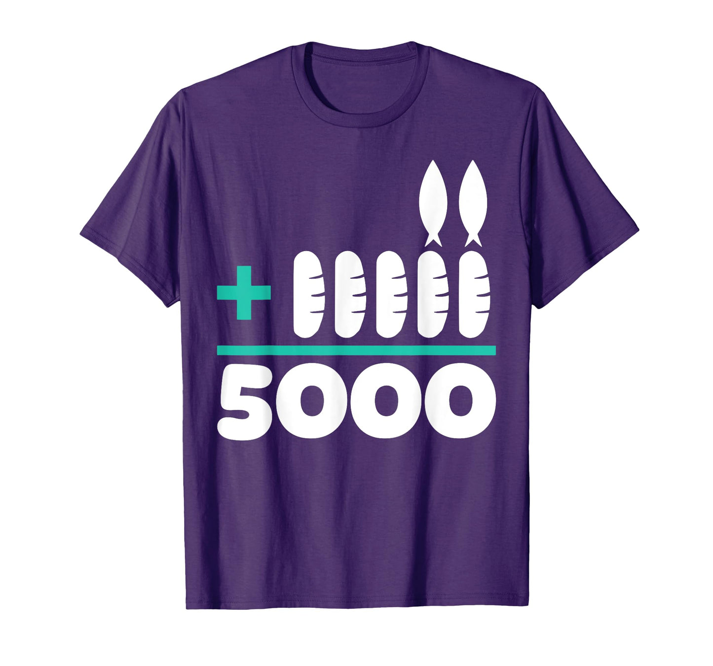 Jesus 2 Fishes 5 Breads 5000 Chosen Against The Current T-Shirt