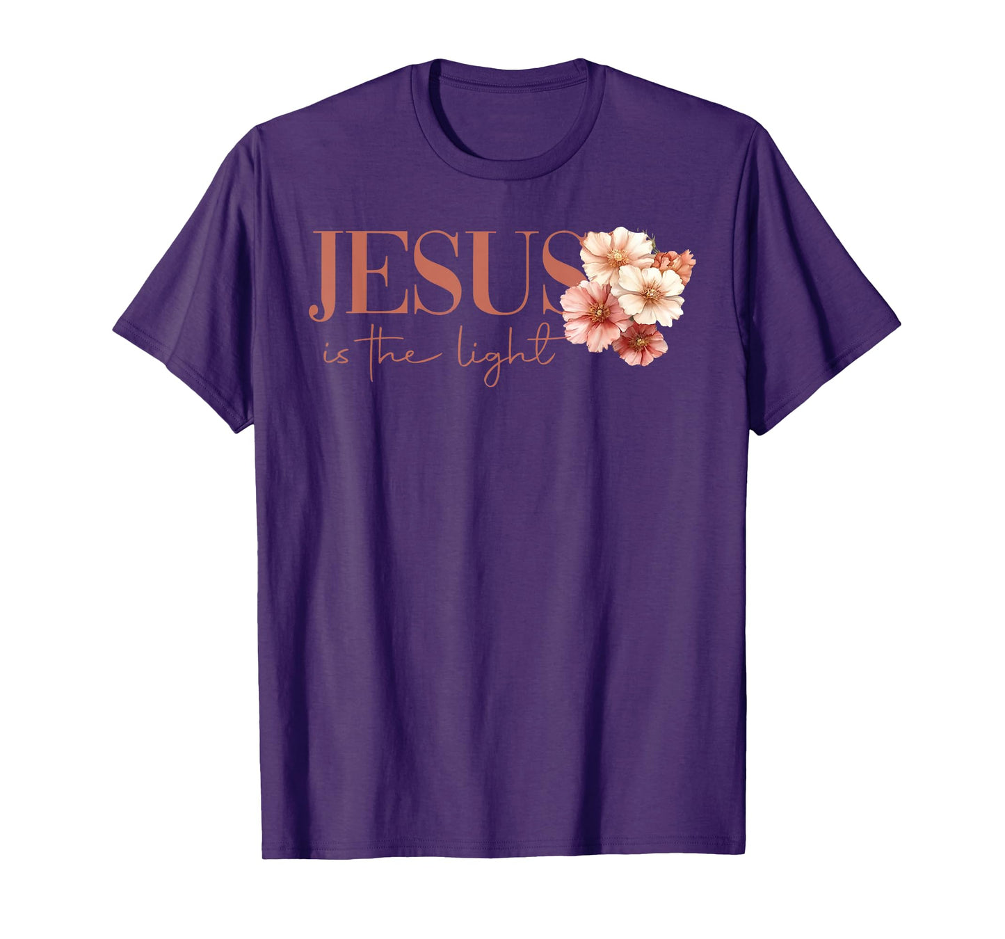Jesus Is The Light Christian Floral God Is Good All The Time T-Shirt