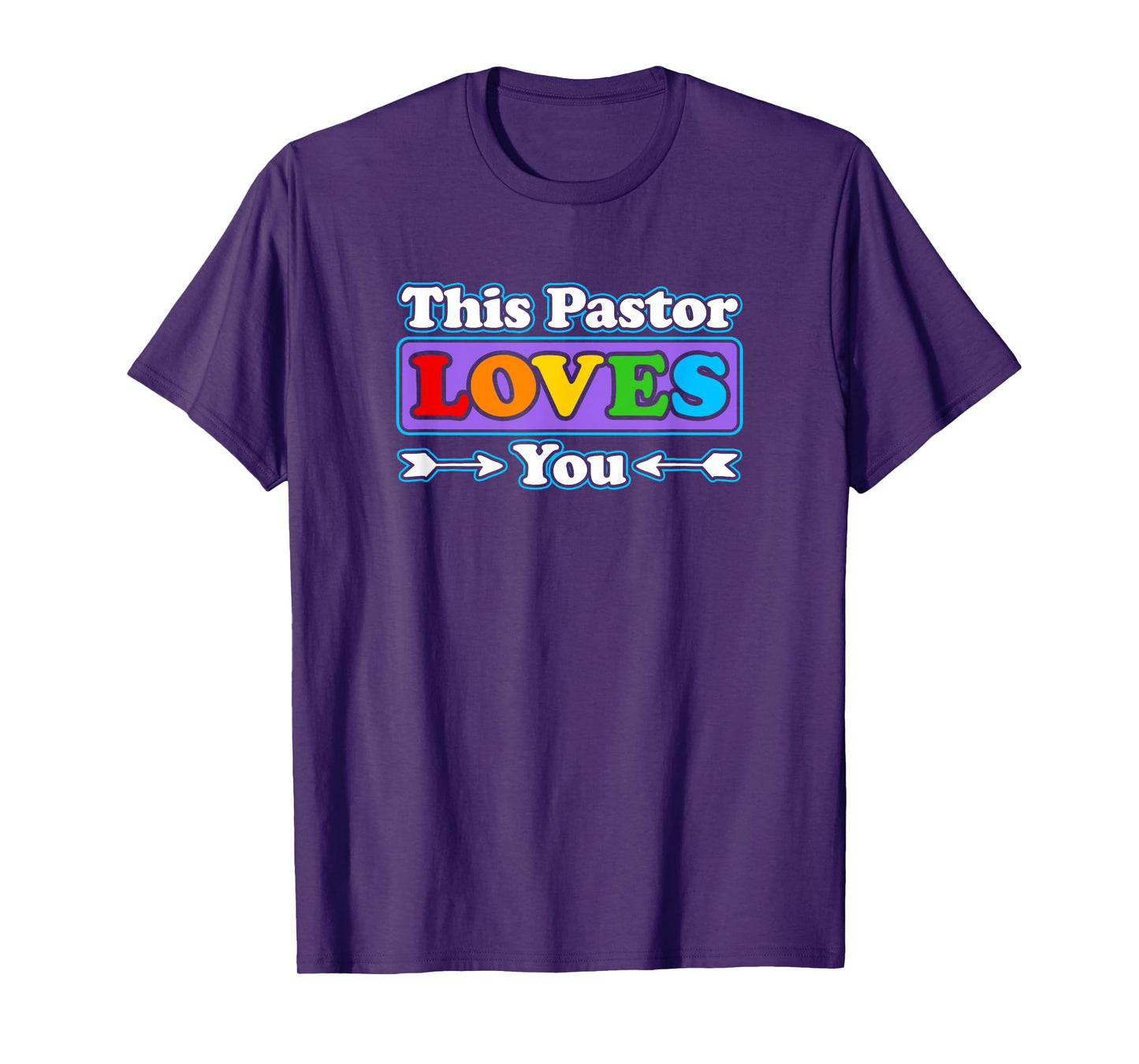 LGBTQ+ Rainbow Pride Tshirt This Pastor Loves You T-Shirt