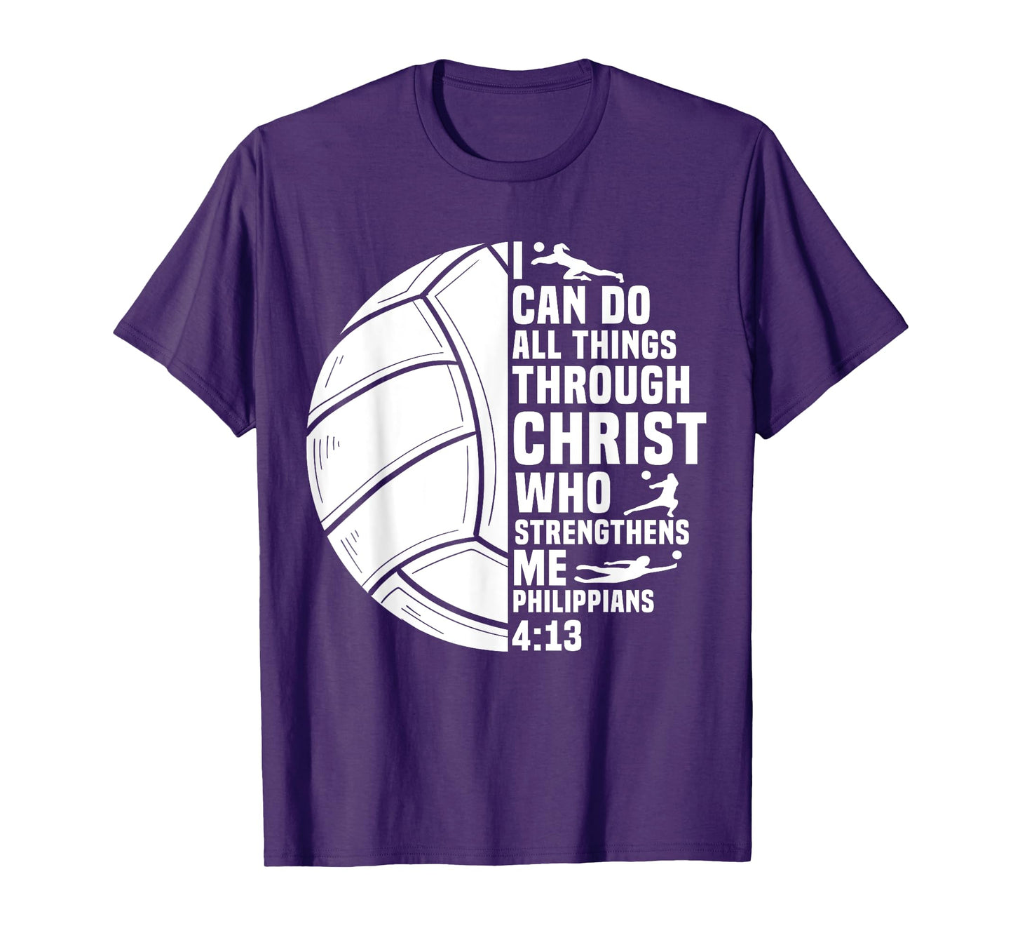 Funny Volleyball Christian Design For Men Women Boys Girls T-Shirt