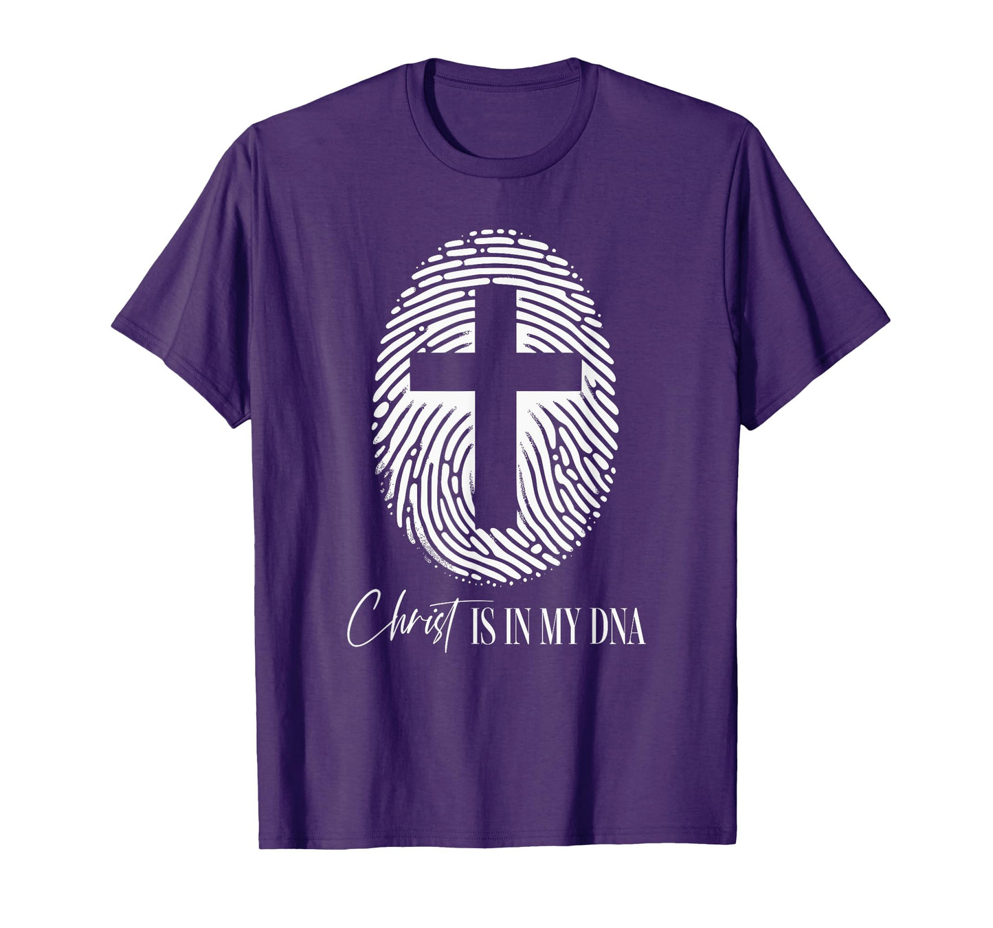 Christ Is In My DNA Fingerprint Cute Christian Cross Faith T-Shirt