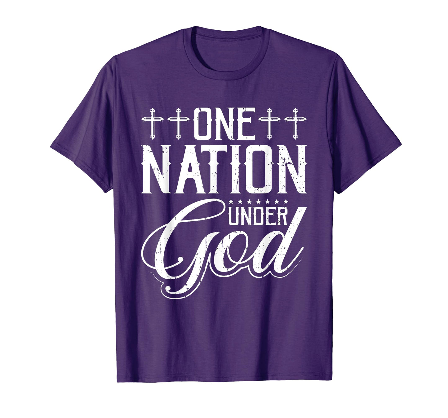 One Nation Under God Jesus Blessed American Flag T-Shirt